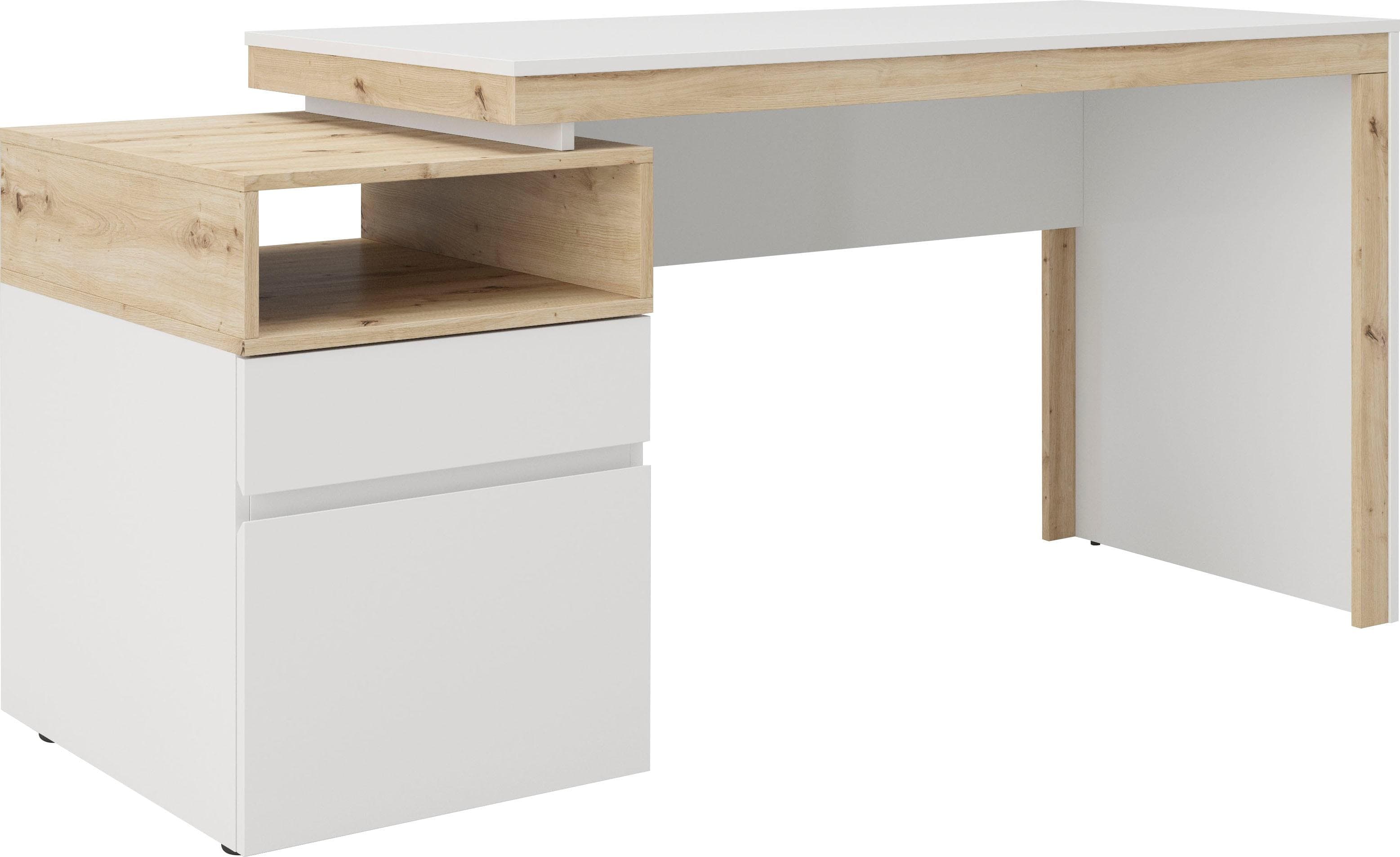 Schreibtisch MY HOME Santiago Weiß Eiche