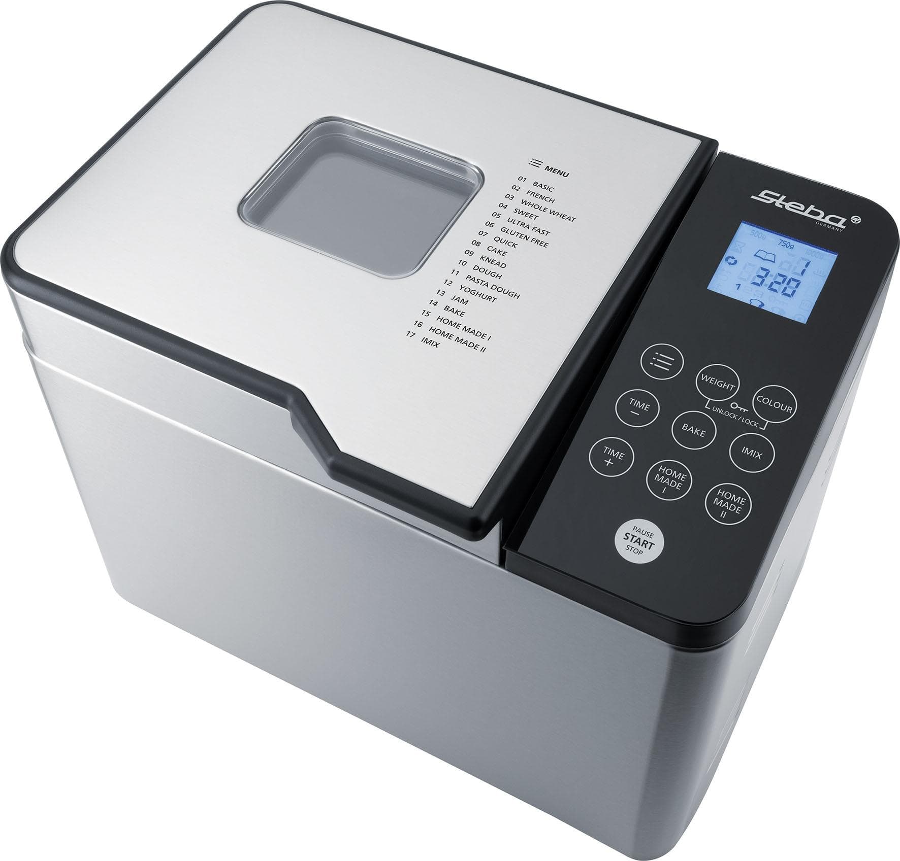 STEBA Brotbackautomat BM 2 Schwarz Edelstahlfarben