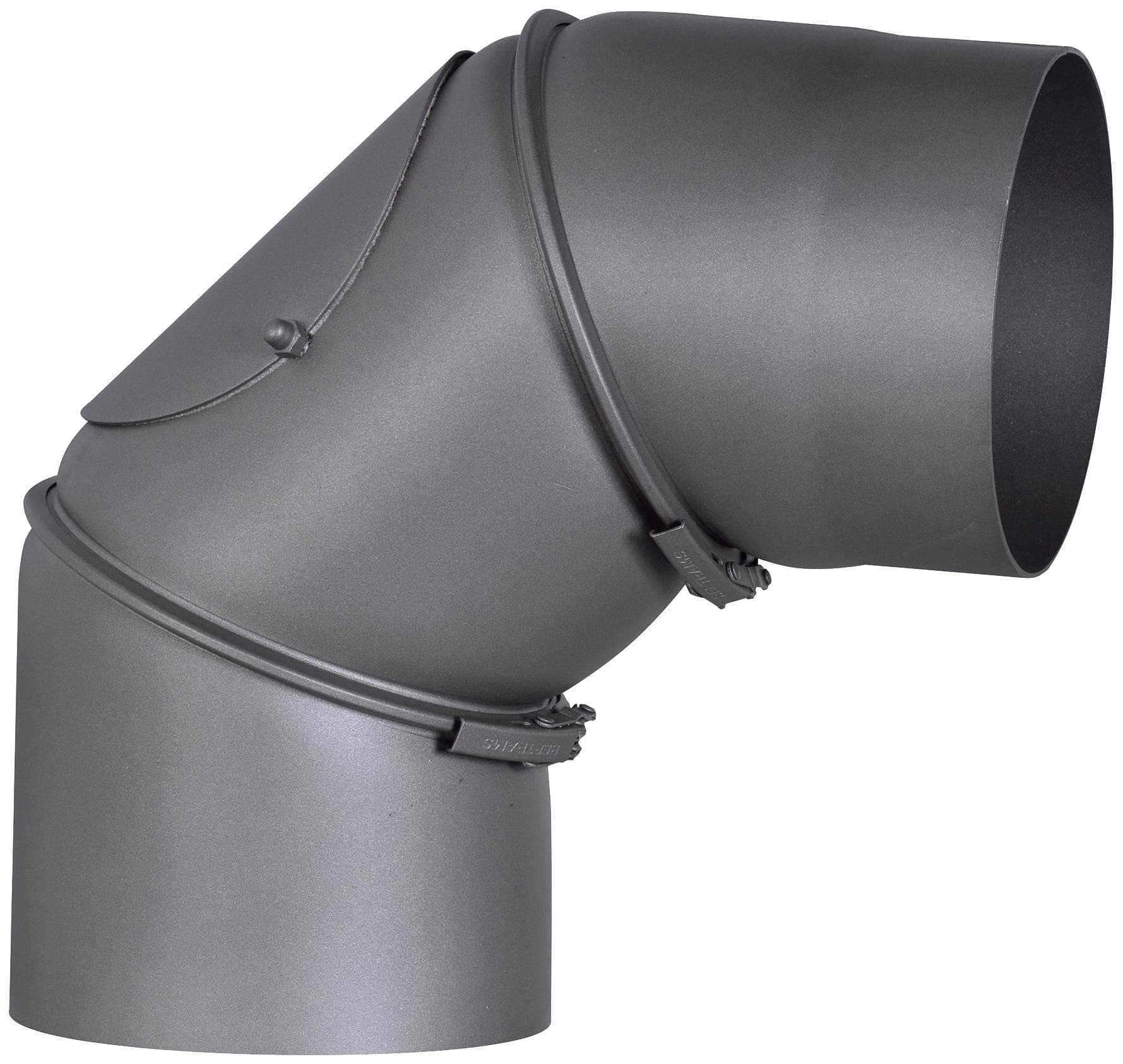 Firefix Ofenrohr Bogen Dunkelgrau Stahlblech