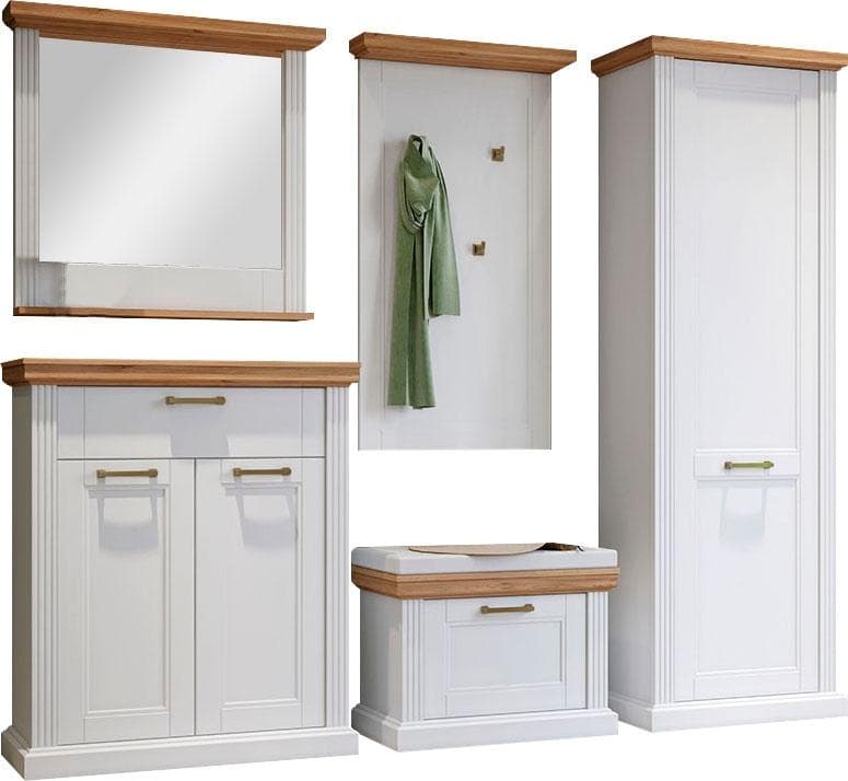 OTTO HOME Garderoben-Set Tara Landhausstil Weiß Matt