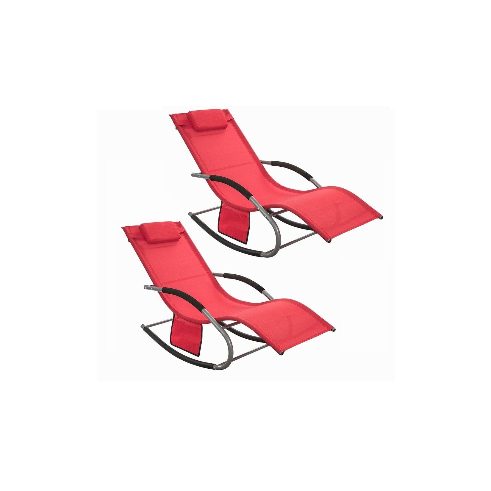 Schaukelliege Set - 2er Relaxliegen für Garten und Terrasse