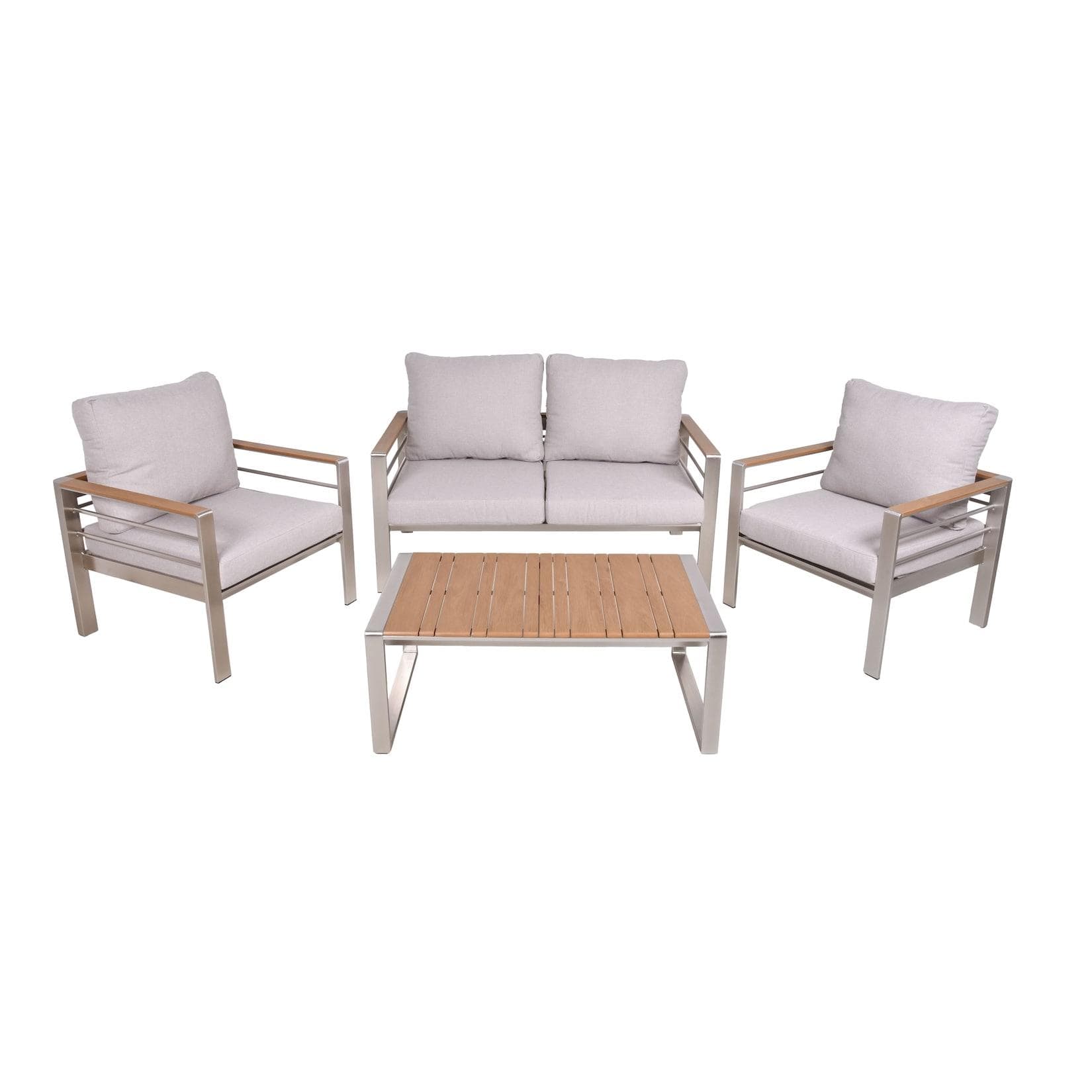 Harms Lounge-Set Florence 4-tlg. Champagner Aluminium