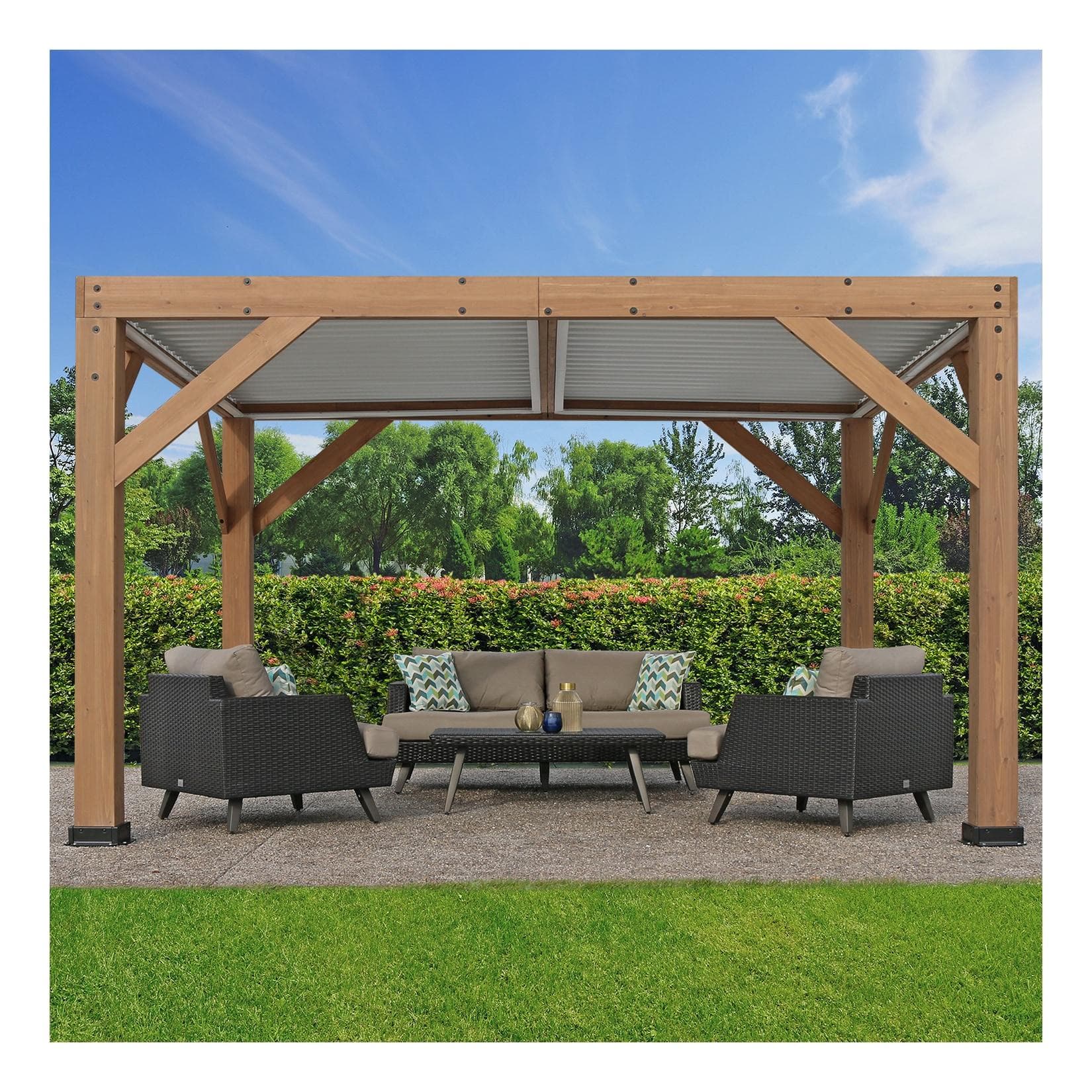 Westmann Zedernholz Pavillon Karl Braun 396x335x251 cm