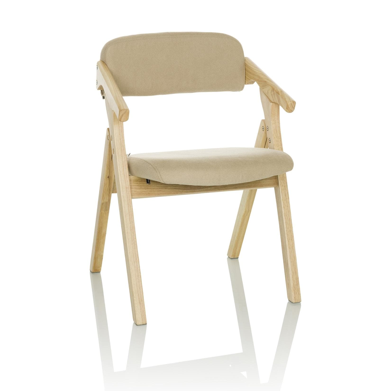 hjh OFFICE Klappstuhl SCANDIO Stoff Grau mit Armlehnen