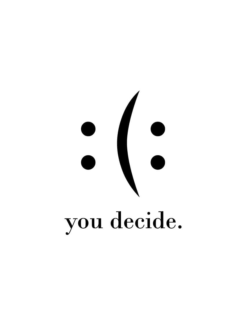 QUEENCE Bild mit Rahmen "oder Poster, you decide" Schwarz Motivationsbilder