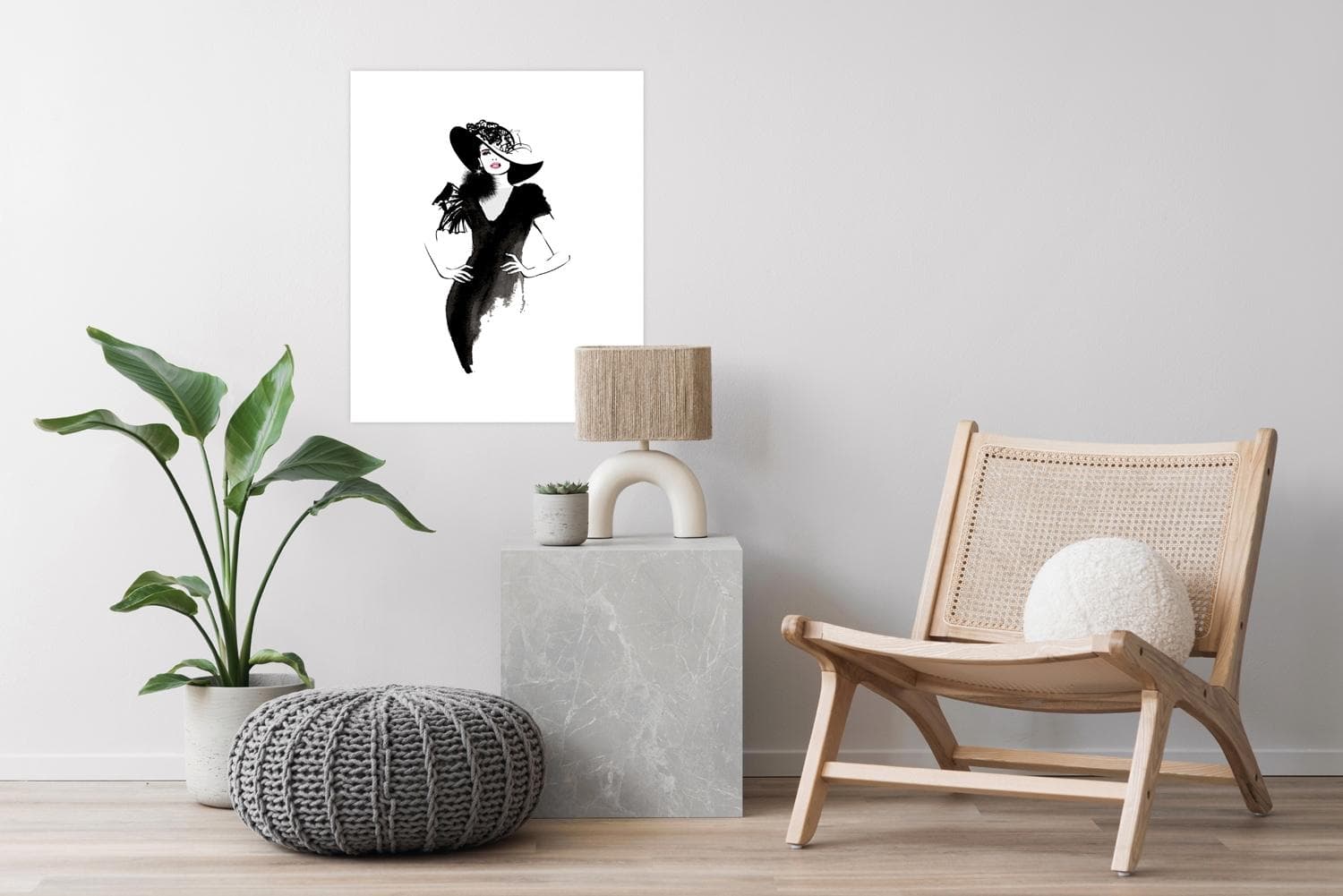 Poster OTTO HOME "Skizze Hollywood" Schwarz Modebilder