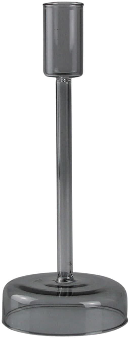AM DESIGN Kerzenständer aus Glas Grau