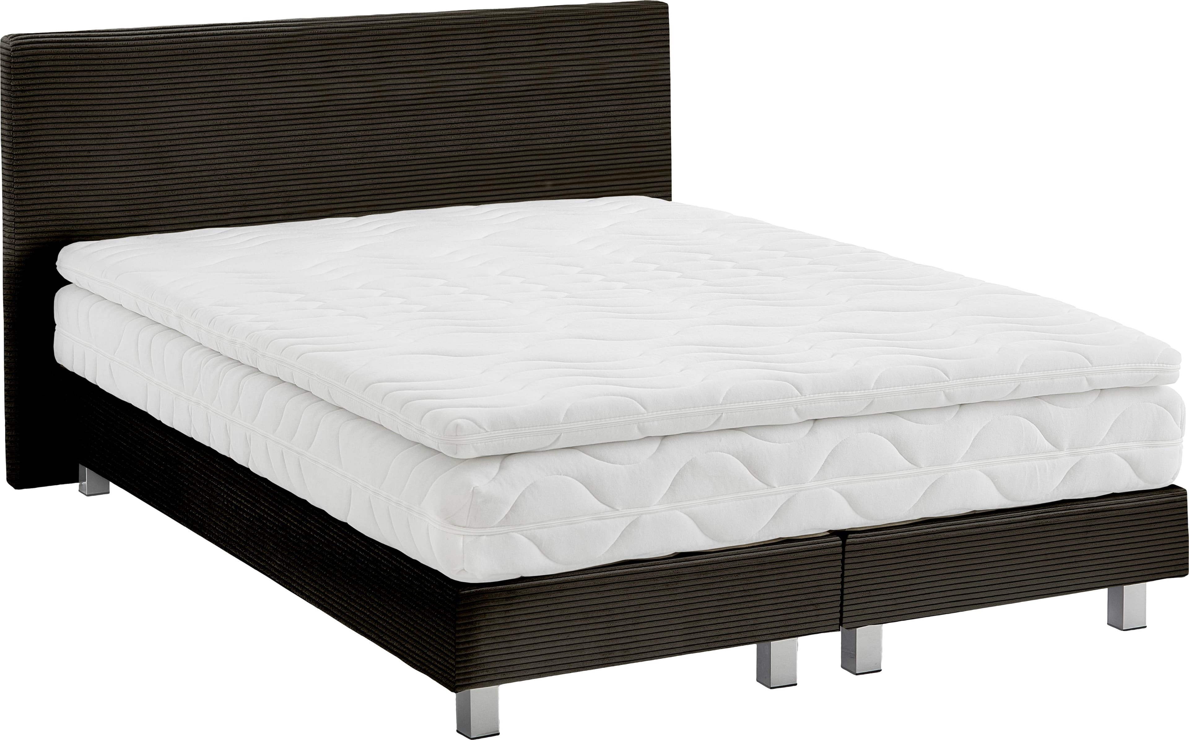 Westfalia Schlafkomfort Boxbett Kiss Anthrazit 5-Zonen-Taschen-Federkernmatratze