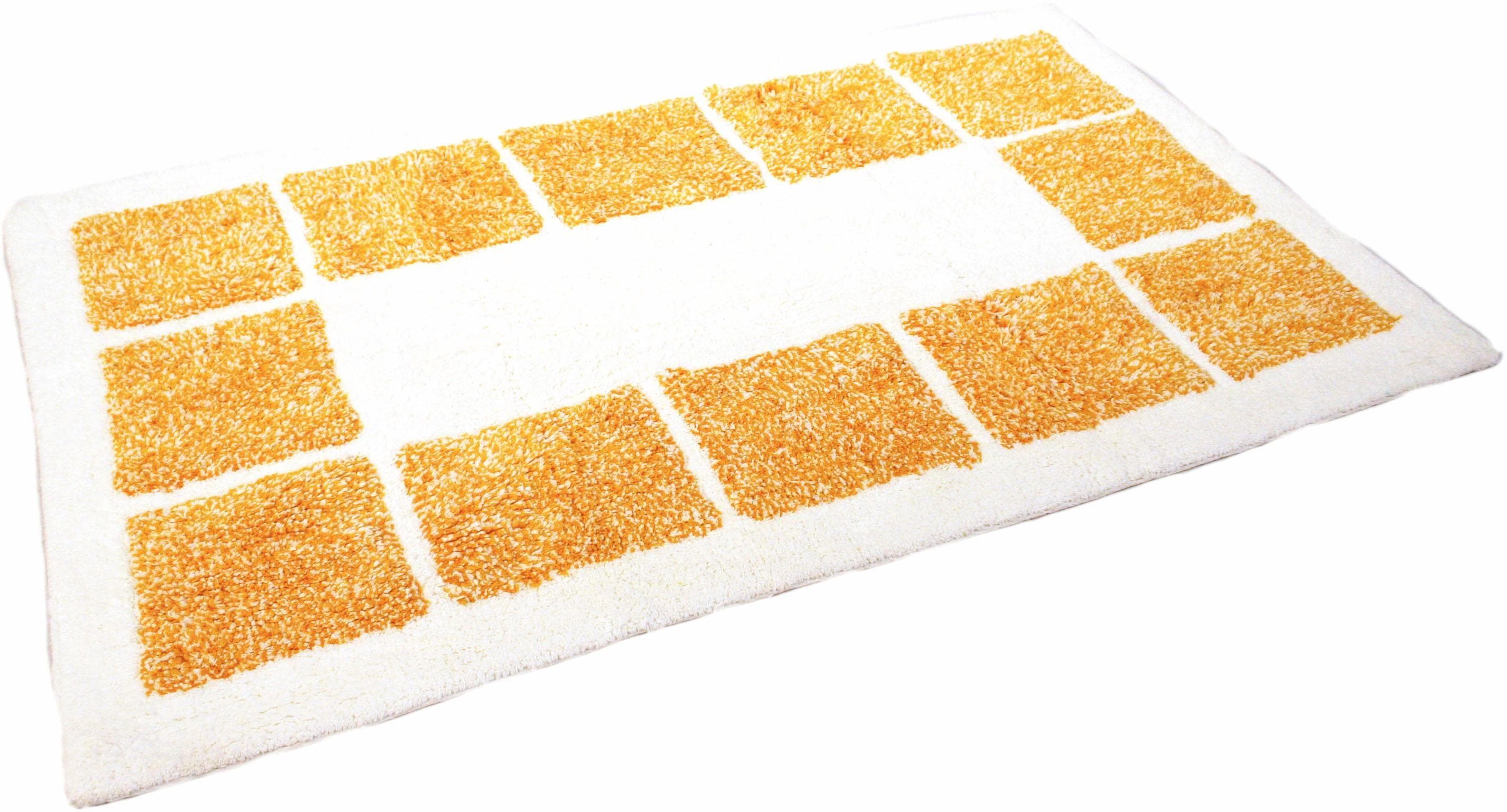 MESANA Badematte Karo Melange Baumwolle