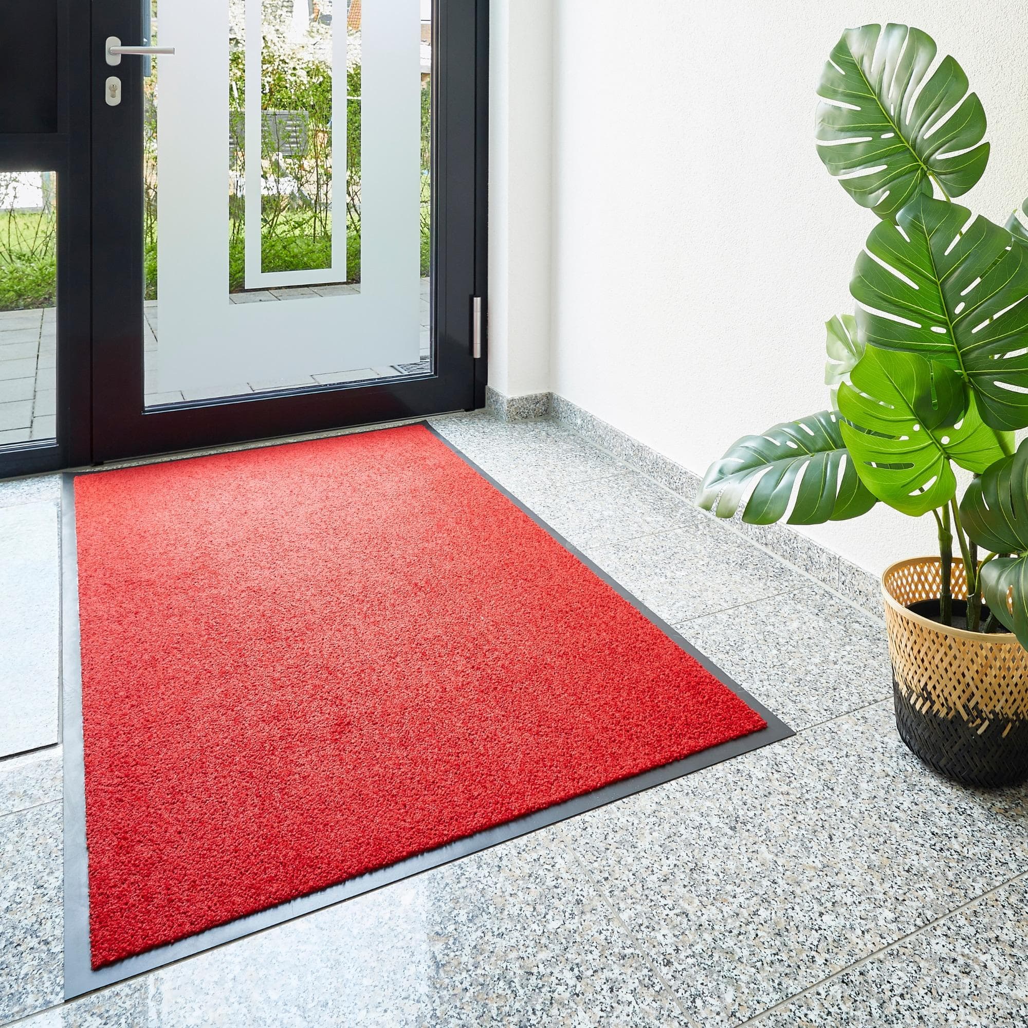 OTTO HOME Fußmatte Emil Rot Rutschhemmend Waschbar