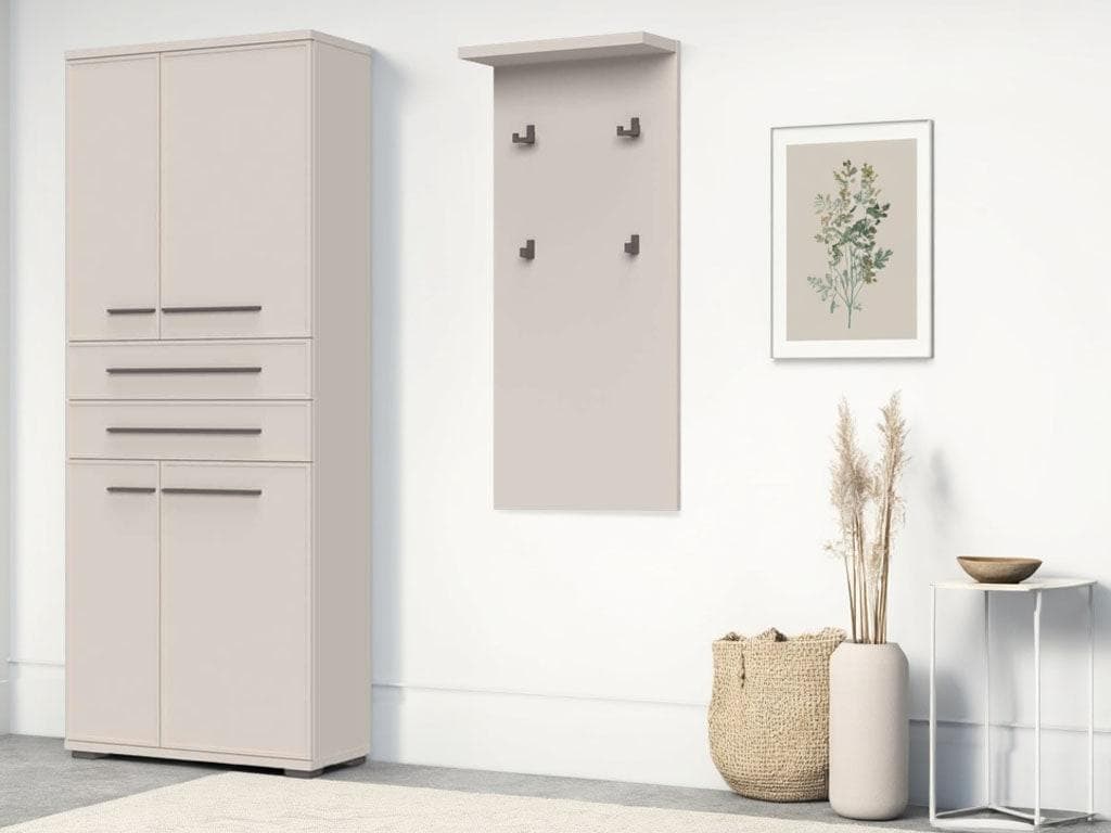 OTTO HOME Garderobenpaneel Opera Beige mit 4 Haken