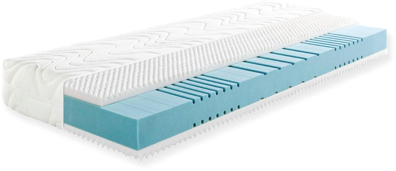 fan 7-Zonen-Kaltschaummatratze mit Noppenschaumauflage, 23 cm hoch