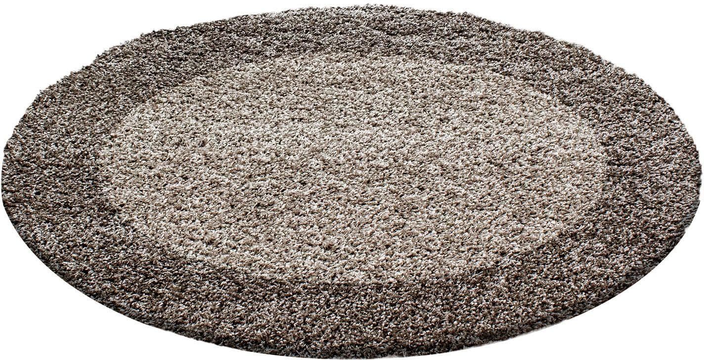 AYYILDIZ Teppiche Life Shaggy 1503 Hochflor-Teppich Grau Rund