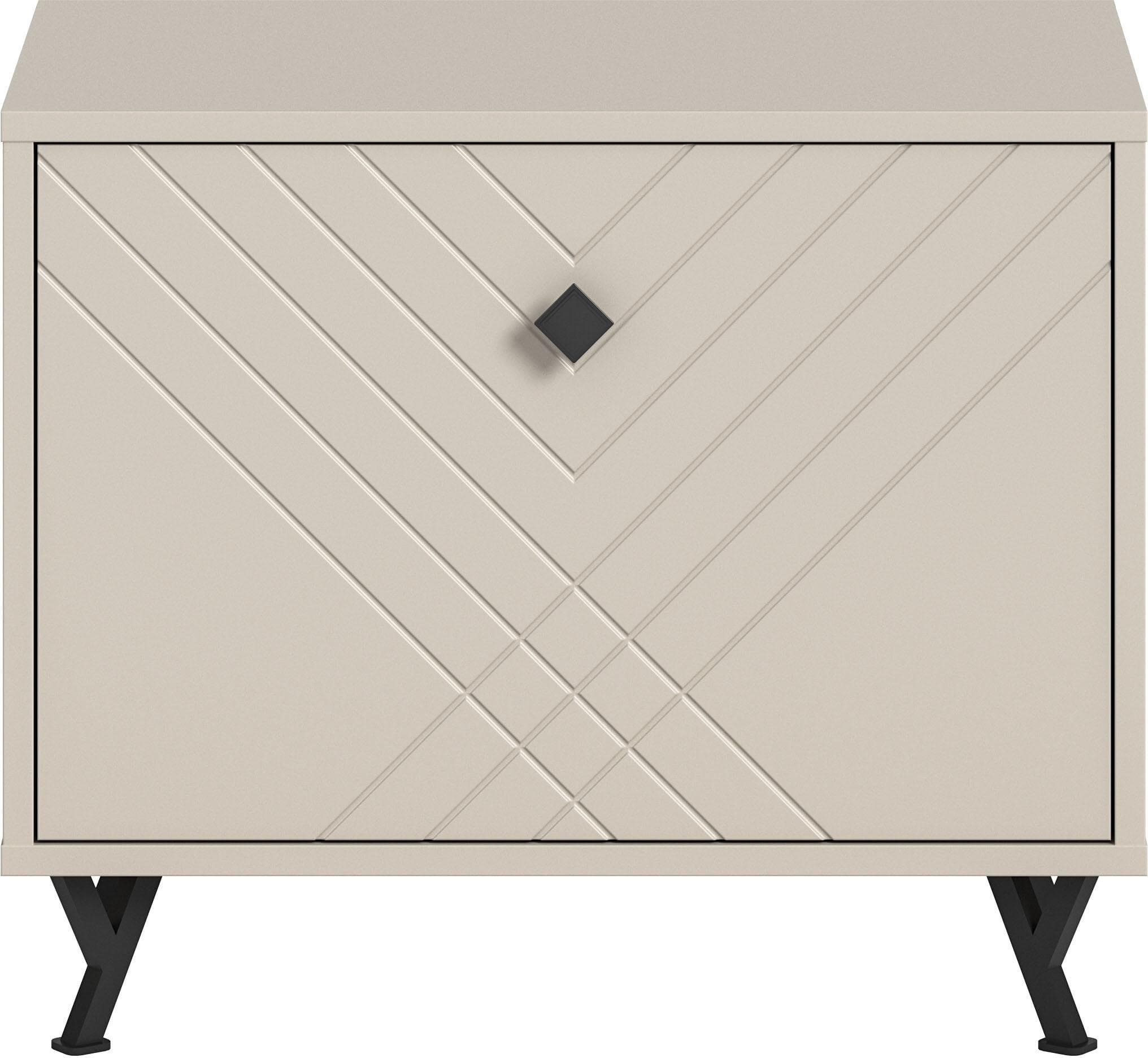 HOME AFFAIRE Sitzbank Mento Beige mit Stauraum und Y-Füßen