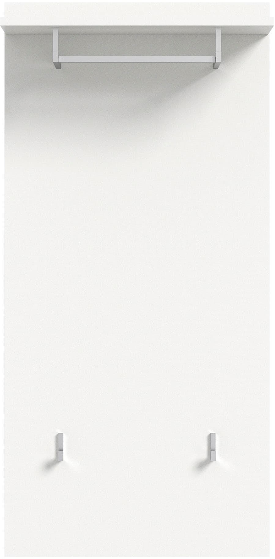 Garderobenpaneel INOSIGN Valge Weiß 1 Ablageboden 2 Haken 1 Kleiderstange