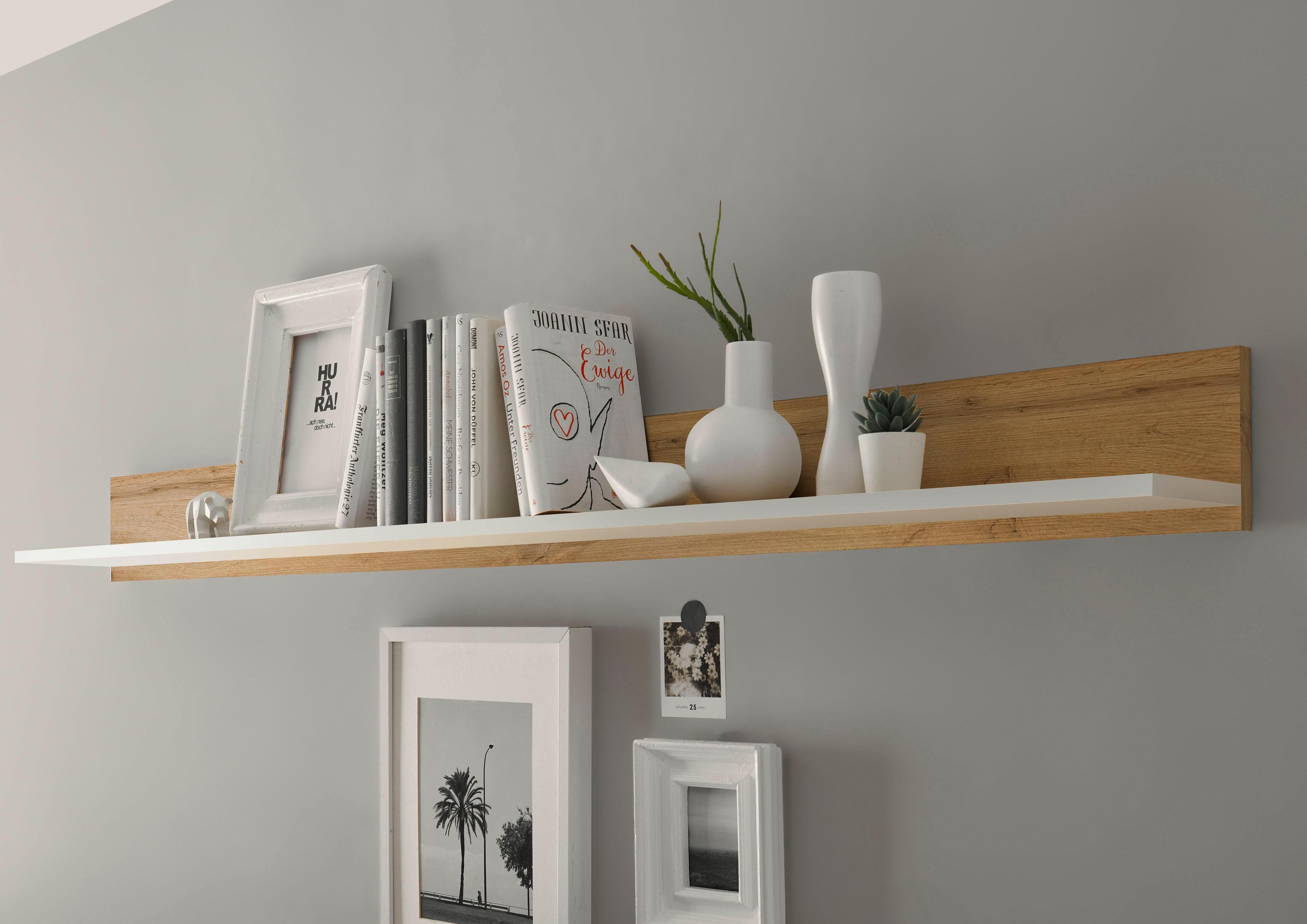 HOME AFFAIRE Wandregal City/Giron Modern Weiß Eiche