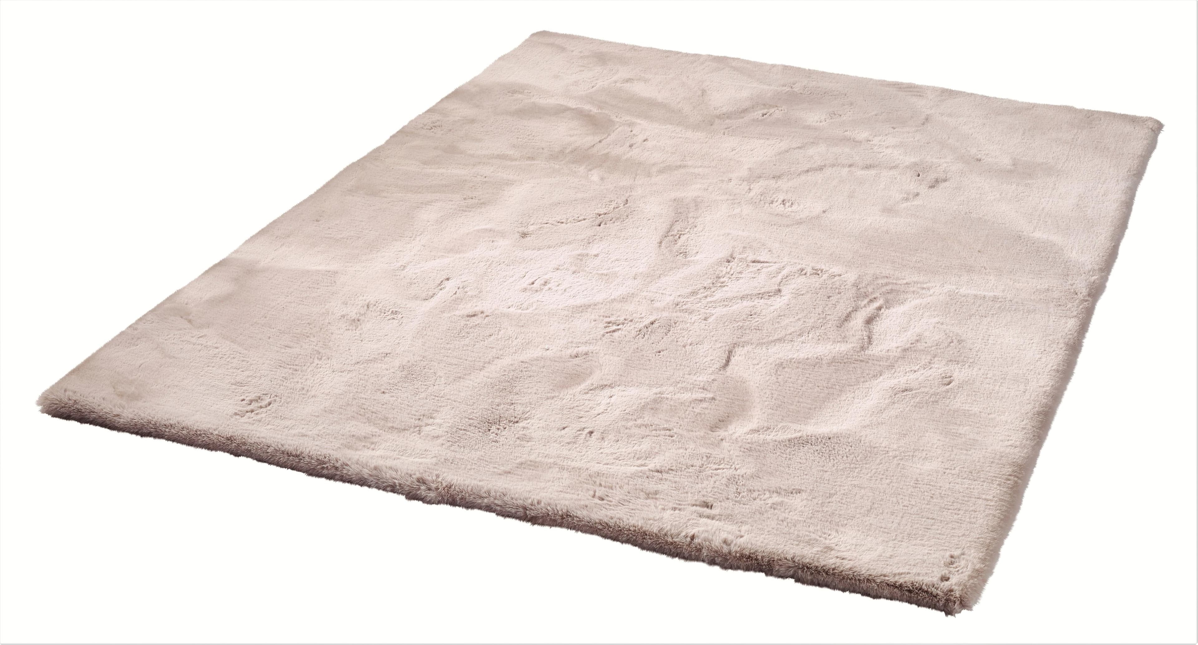 DEKOWE Roger Deluxe Fellteppich Grau Taupe Hochflor
