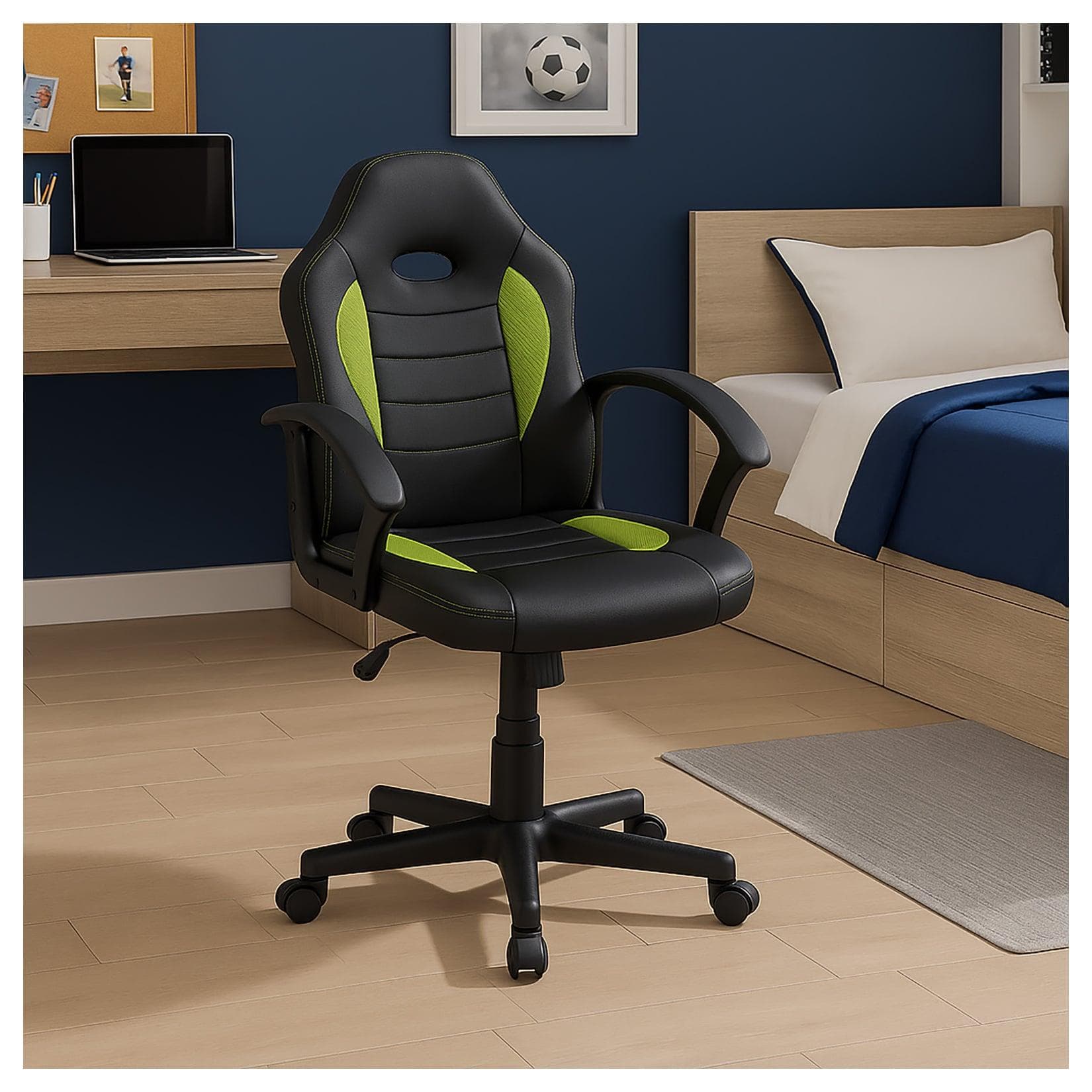 HTI-Living Schreibtischstuhl Grün Kunstleder S01AP043