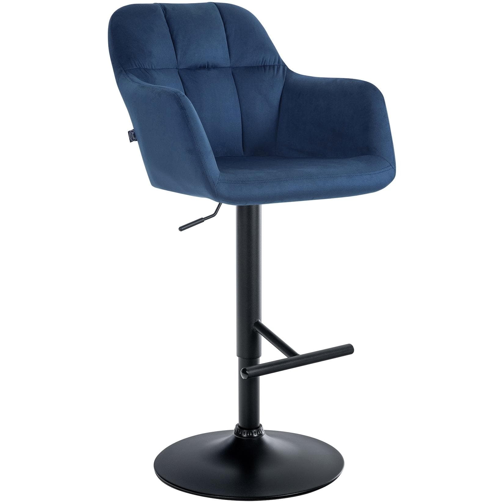 CLP Barhocker Natoma Samt 360° Drehbar Höhenverstellbar Mit Fußstütze