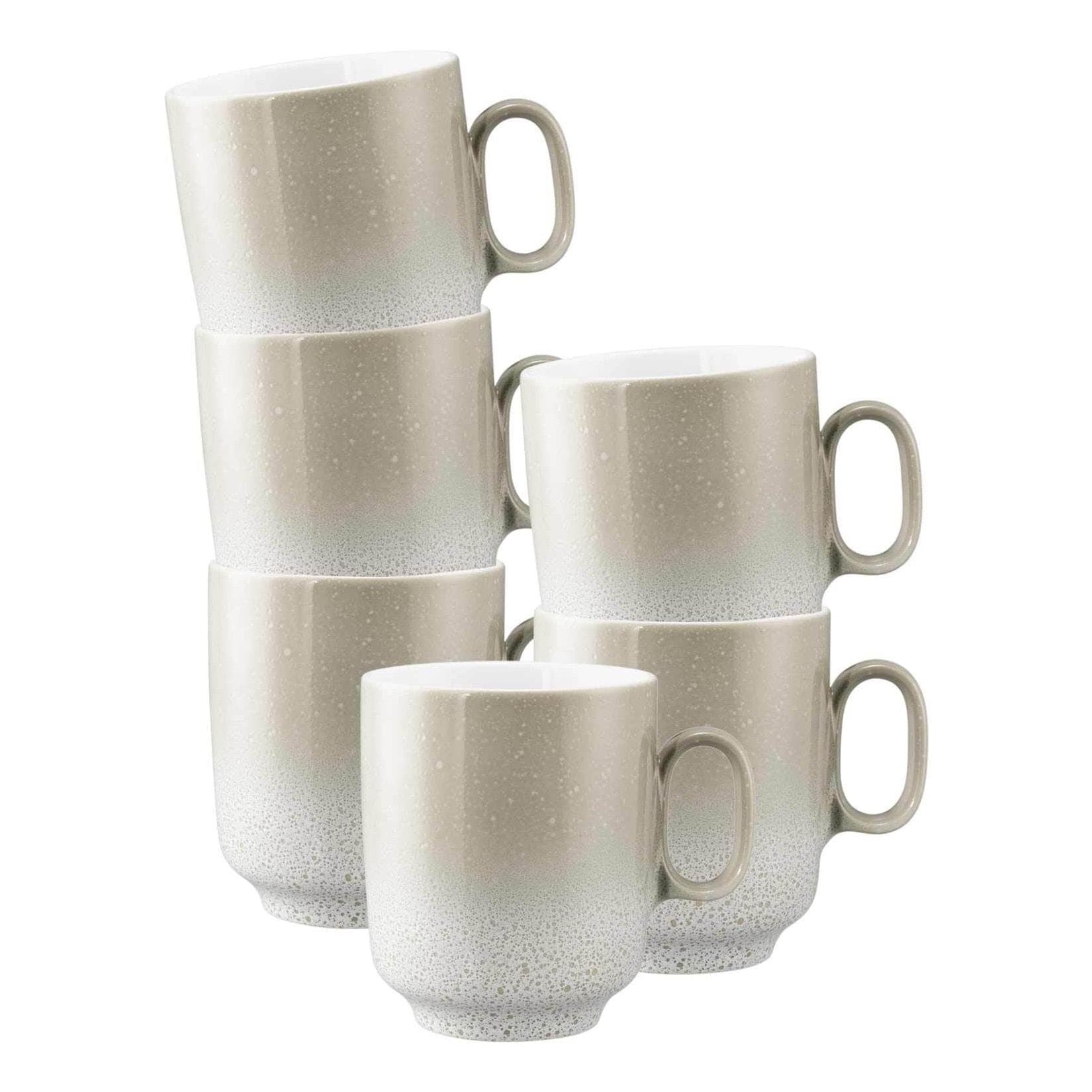 Seltmann Weiden Henkelbecher Sento Home 6er Set Beige Porzellan