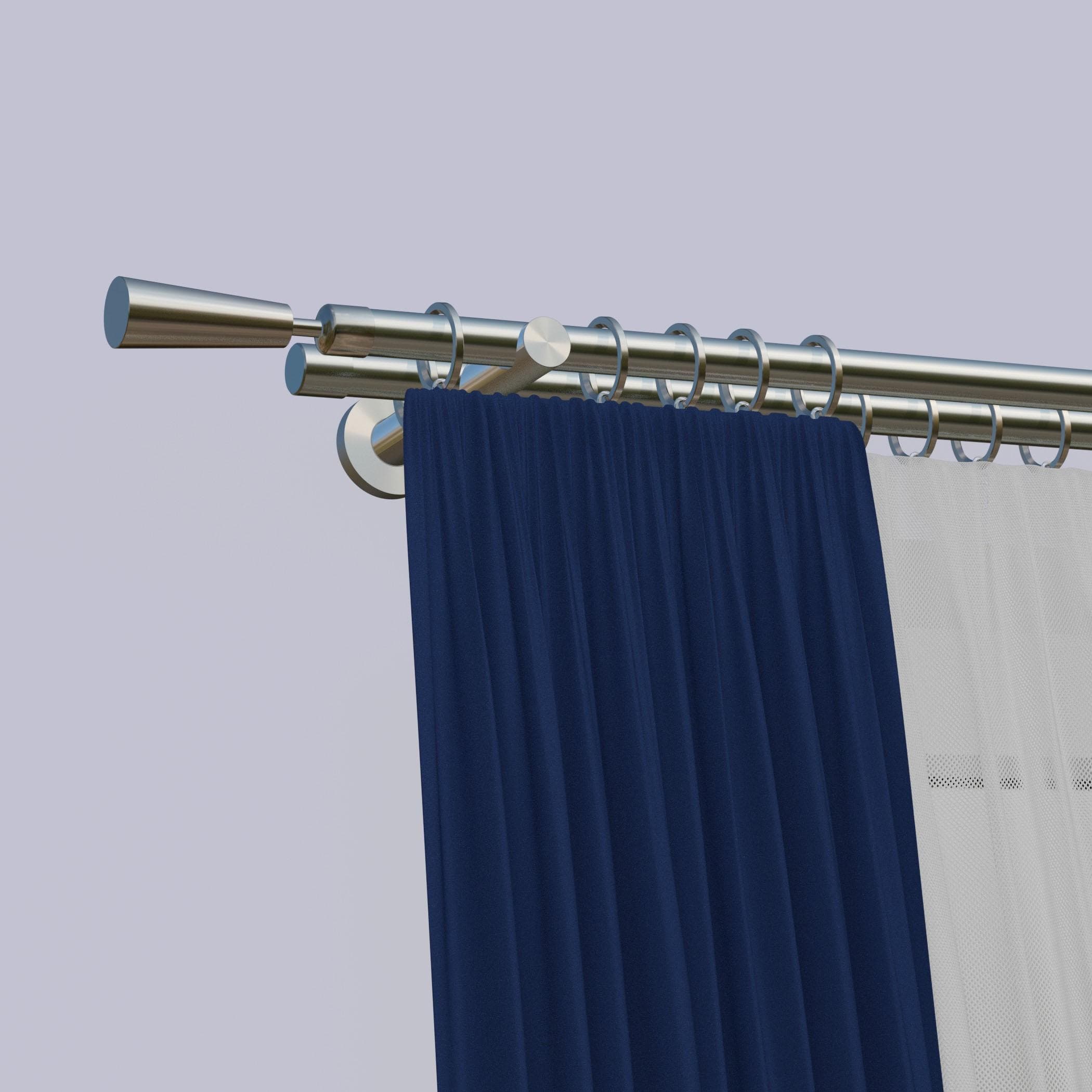 Gardinenstange Indeko Johannesburg Silber 100cm