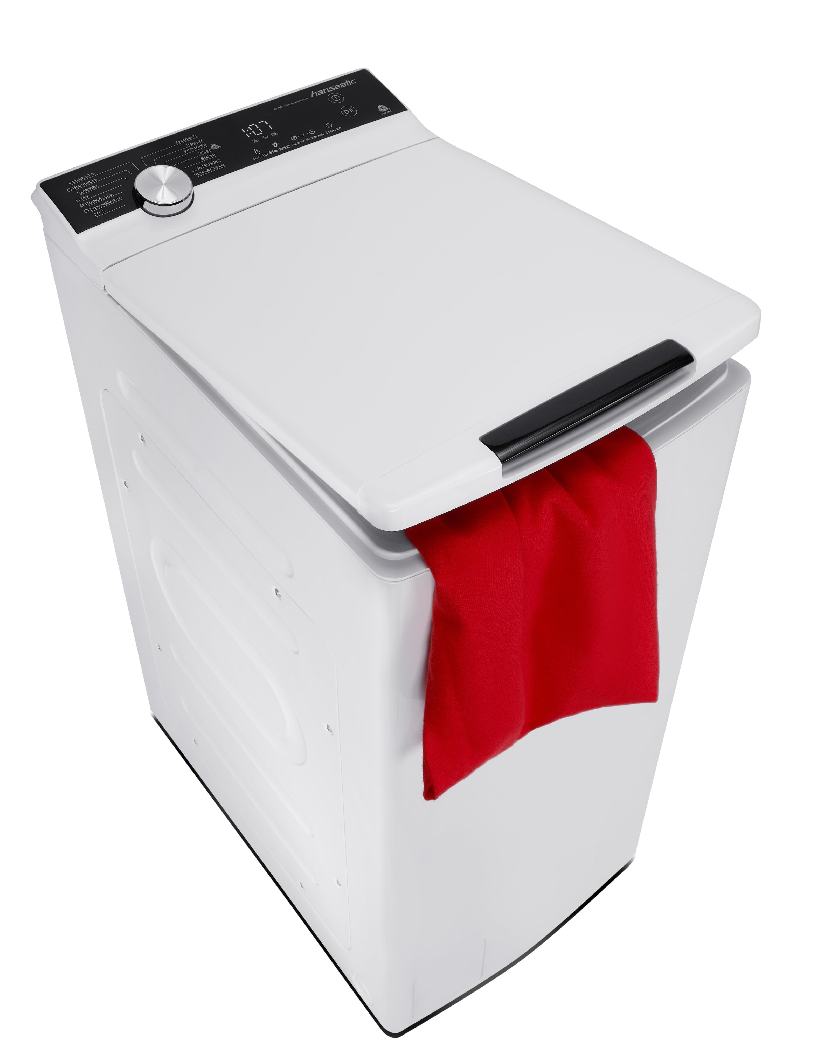 HANSEATIC Waschmaschine Toplader HTWK813A Energieeffizienz A