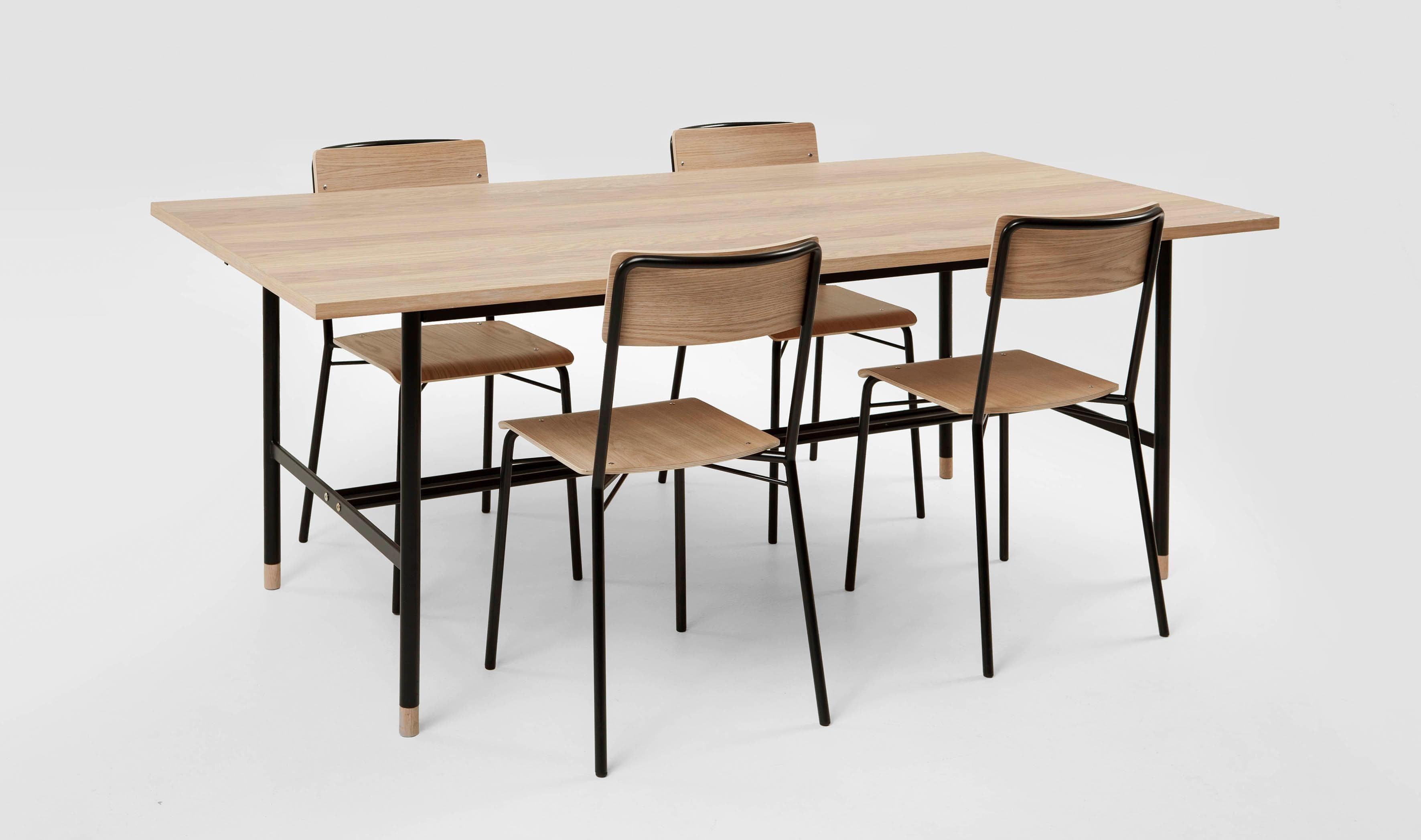 Esstisch WOODMAN Jugend Schwarz Eiche