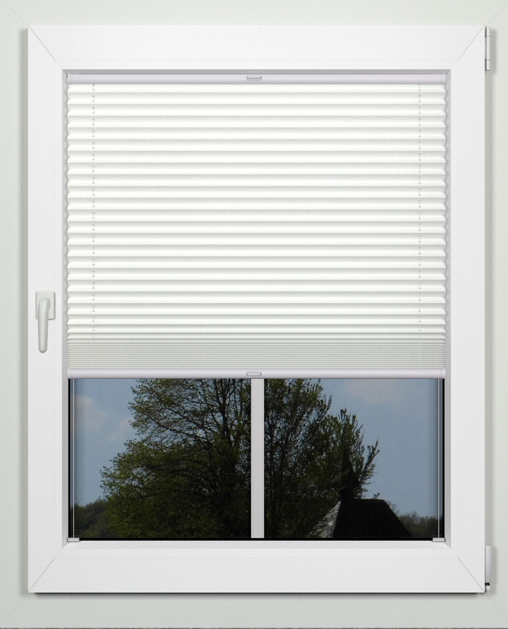 indeko Plissee Superior Weiß Verdunkelnd