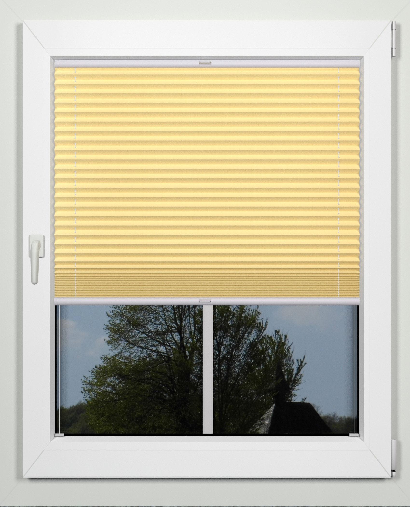 indeko Plissee Simple Gelb Aluminium Kunststoff Polyester