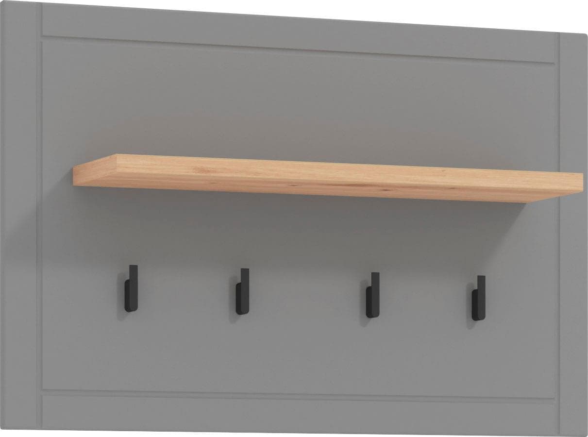 Stilvolles Garderobenpaneel in Holzoptik