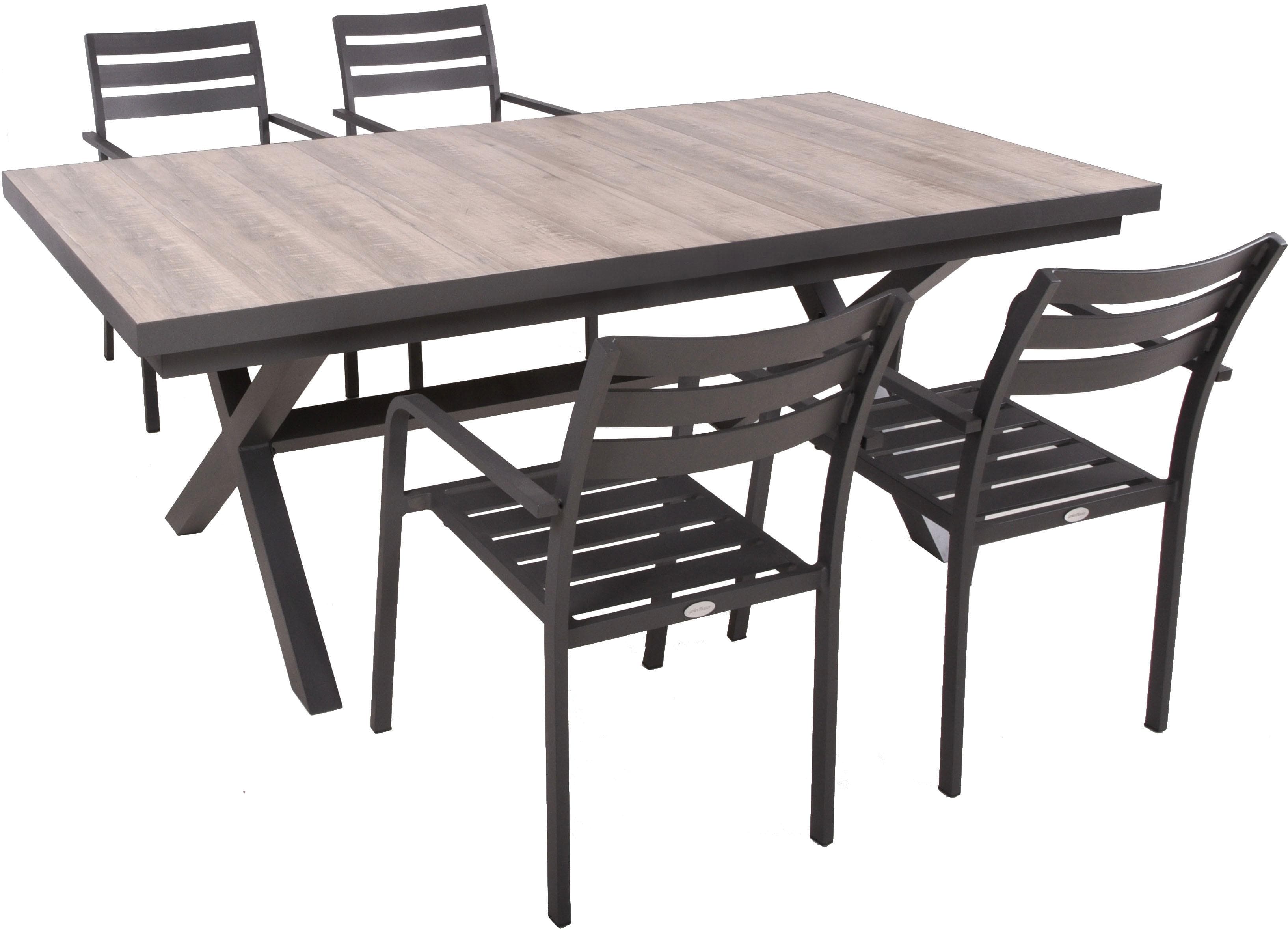 Garden Pleasure Garten-Essgruppe RANA/TREVISO Set 01 Aluminium