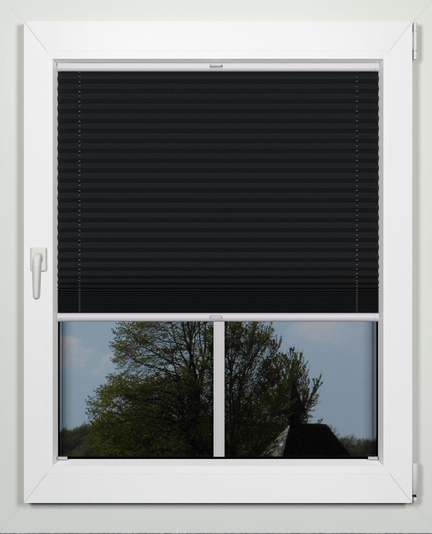 indeko Plissee Simple Schwarz Aluminium