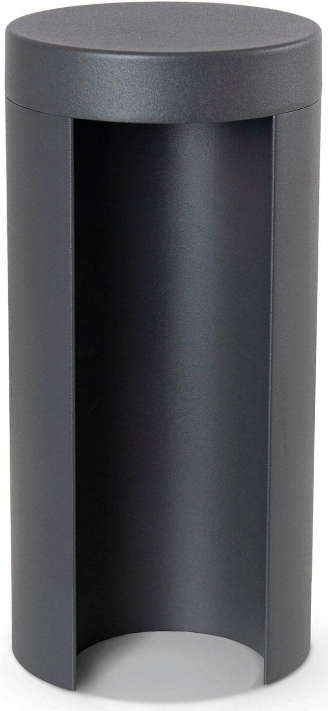 Pollerleuchte aus Aluminium in Grau und Anthrazit