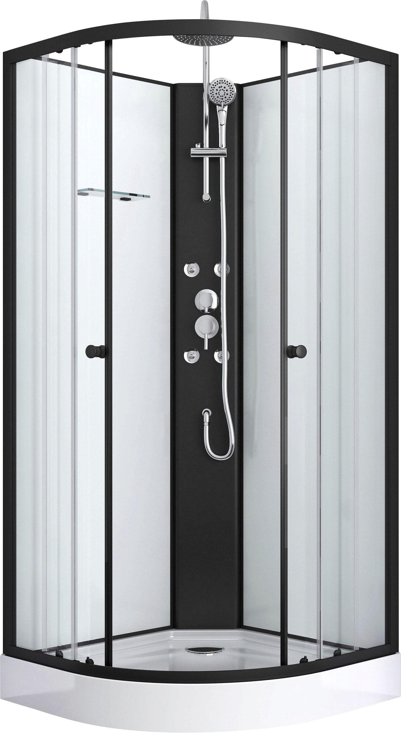 SANOTECHNIK Reload Duschkabine Viertelkreis 90x90x215cm