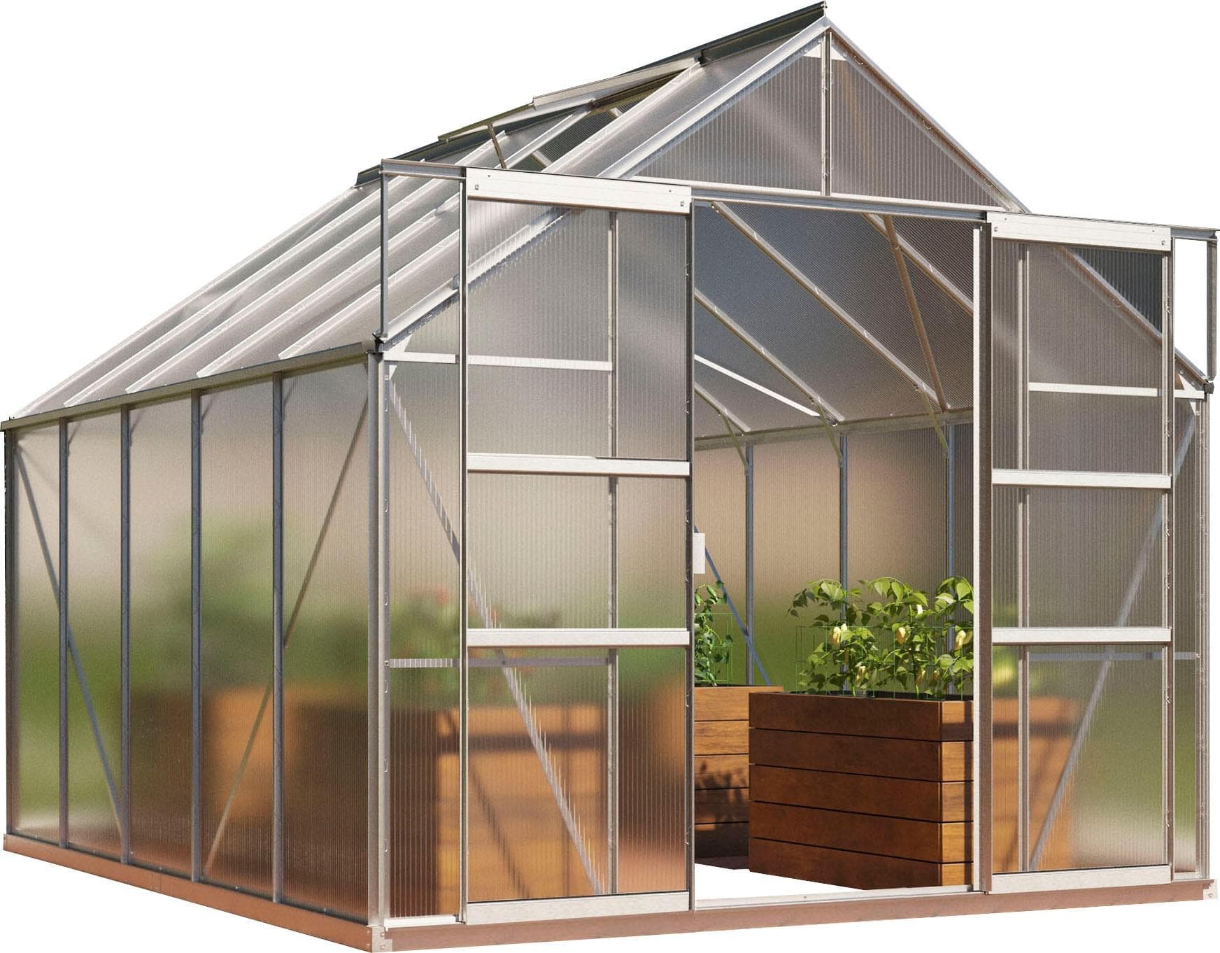Vitavia Gewächshaus Mars 8300 Silber Aluminium 4mm PC