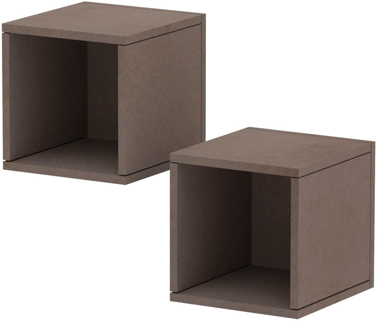 HOME AFFAIRE Infinity Wandregal 2er-Set Braun Bronze FSC