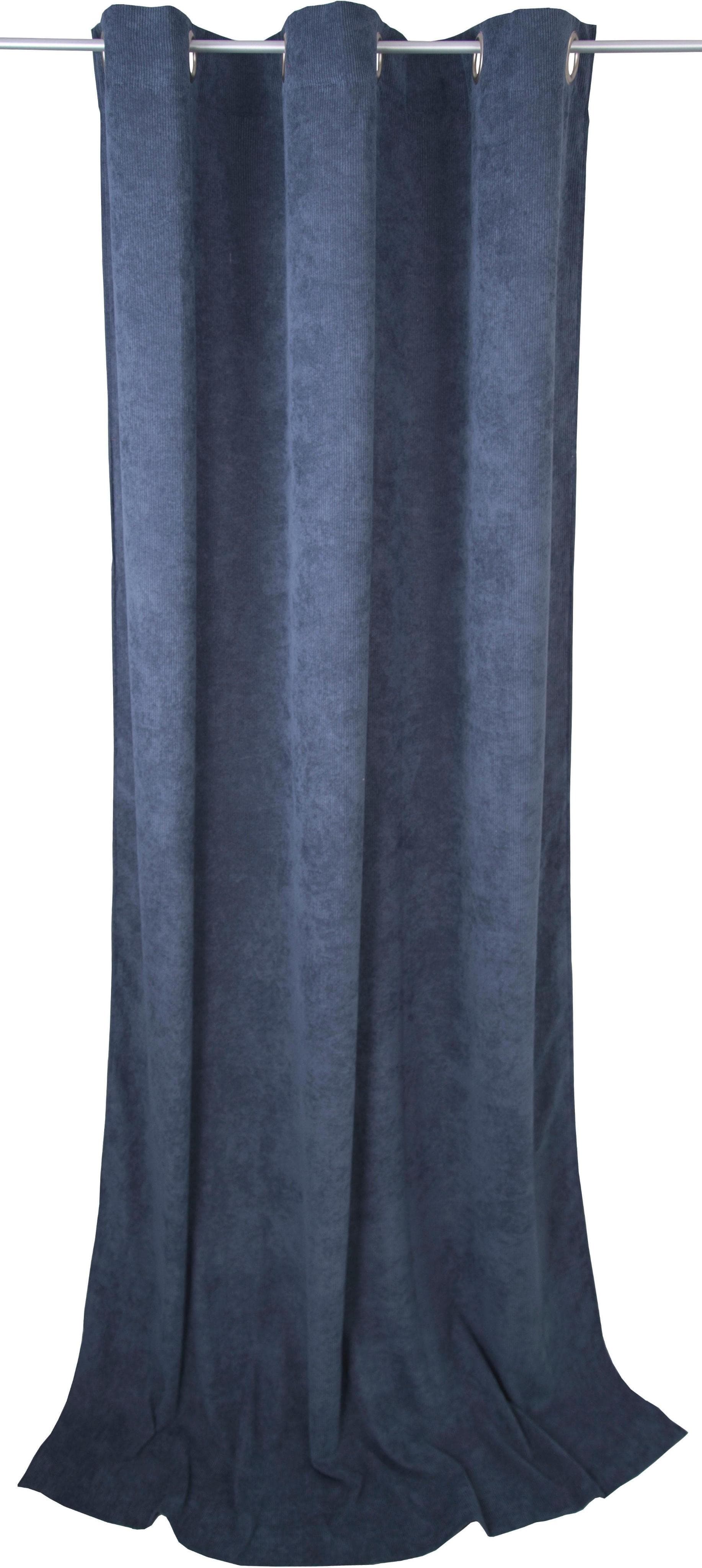 Tom Tailor HOME Vorhang Casual Cord Blau Ösenwirkware