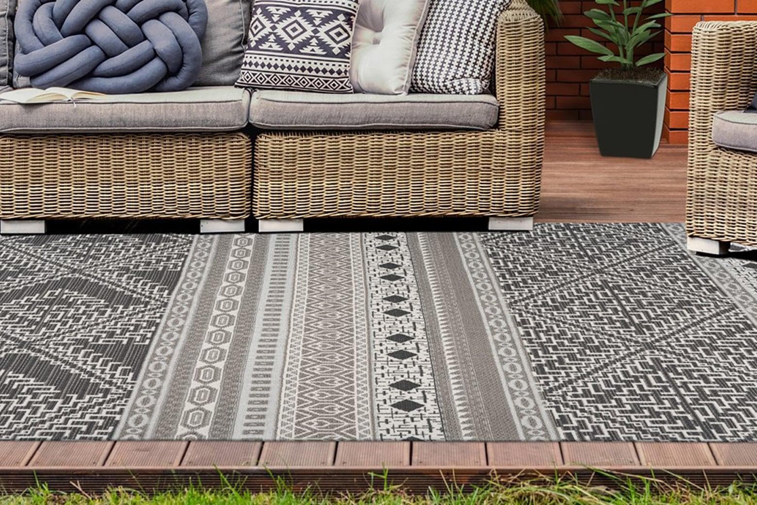 Arte Espina Teppich Yoga 200 Grau/Beige Outdoor Indoor