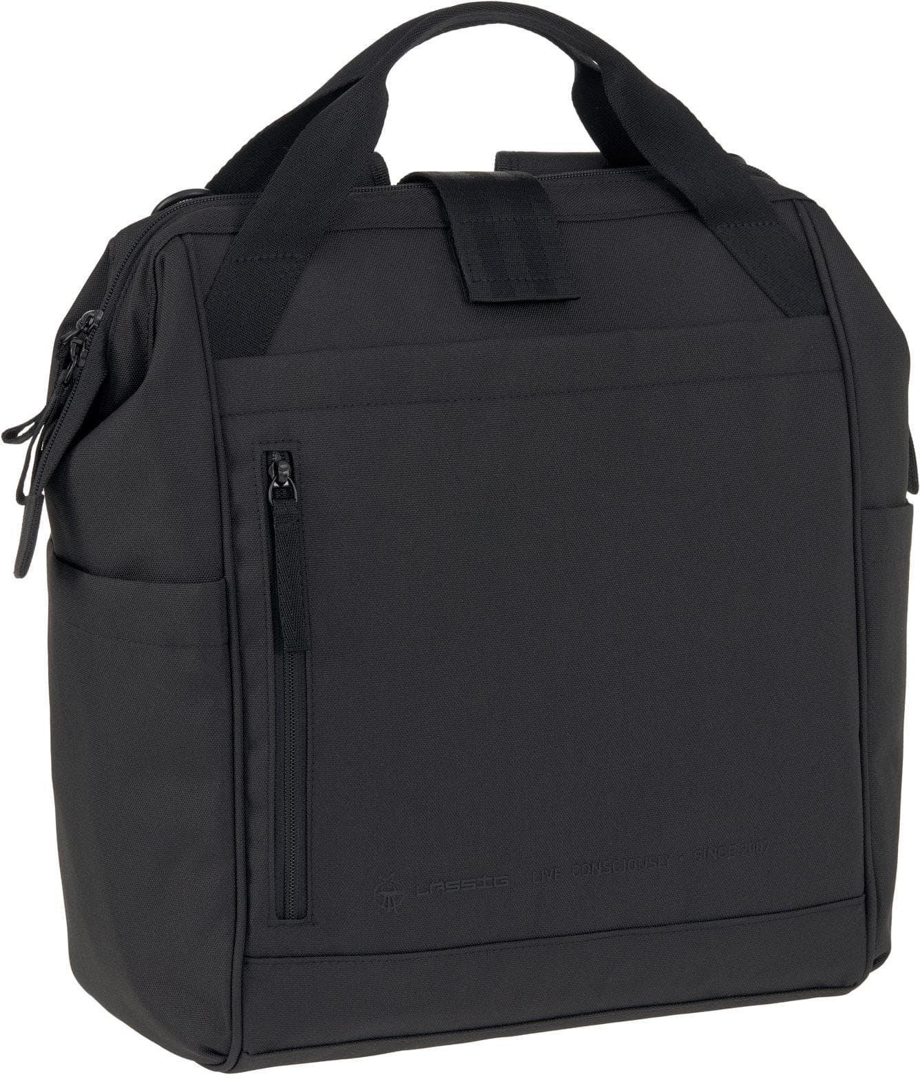 LÄSSIG Wickelrucksack Goldie Up Schwarz vegan