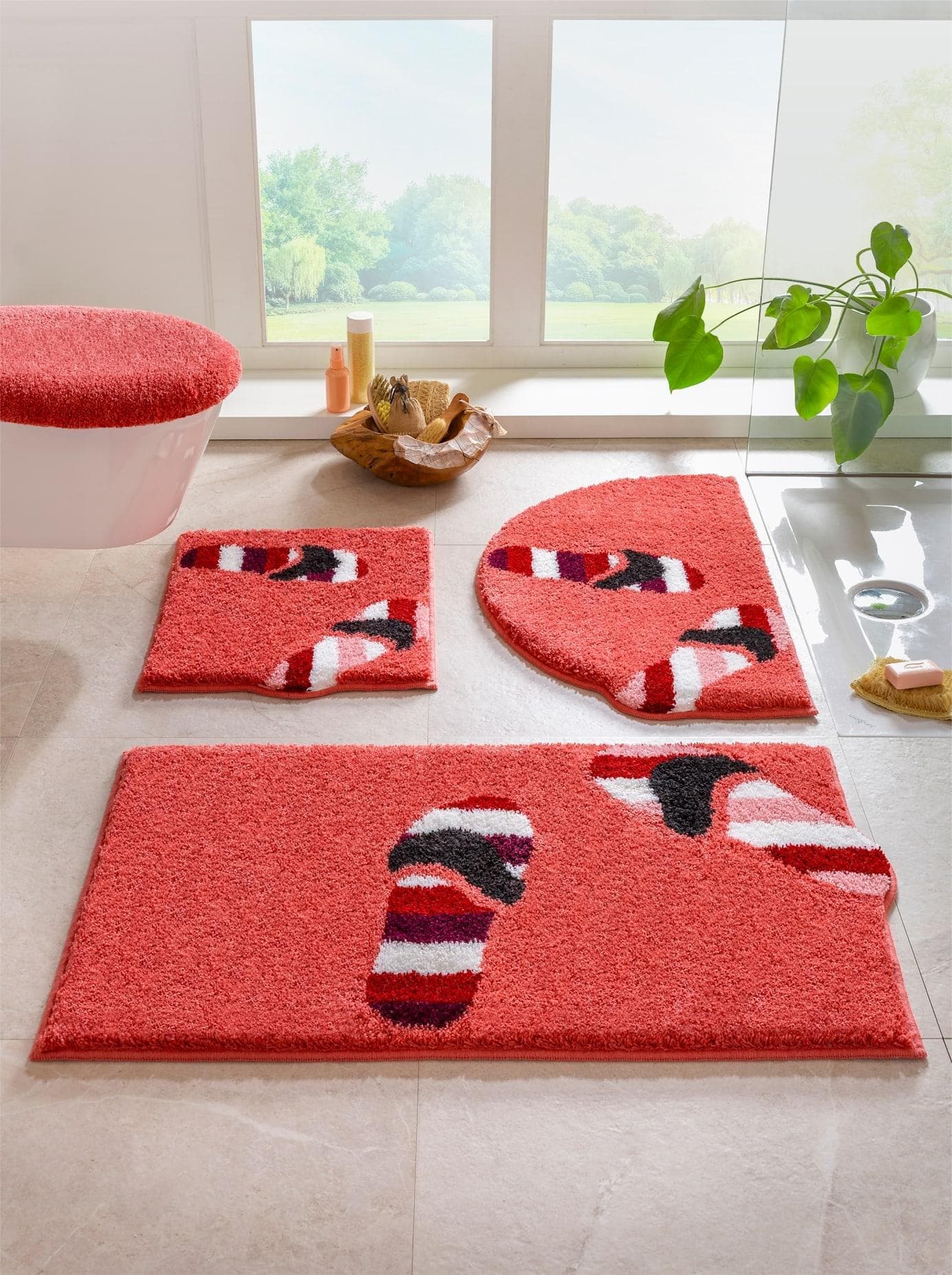Badematte GRUND altrosa Flip-Flop 60x100 cm