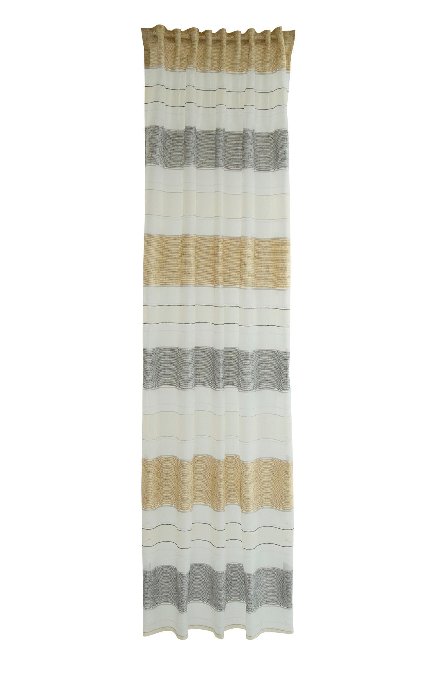 HOMING Vorhang Nolar Gelb Querstreifen Polyester