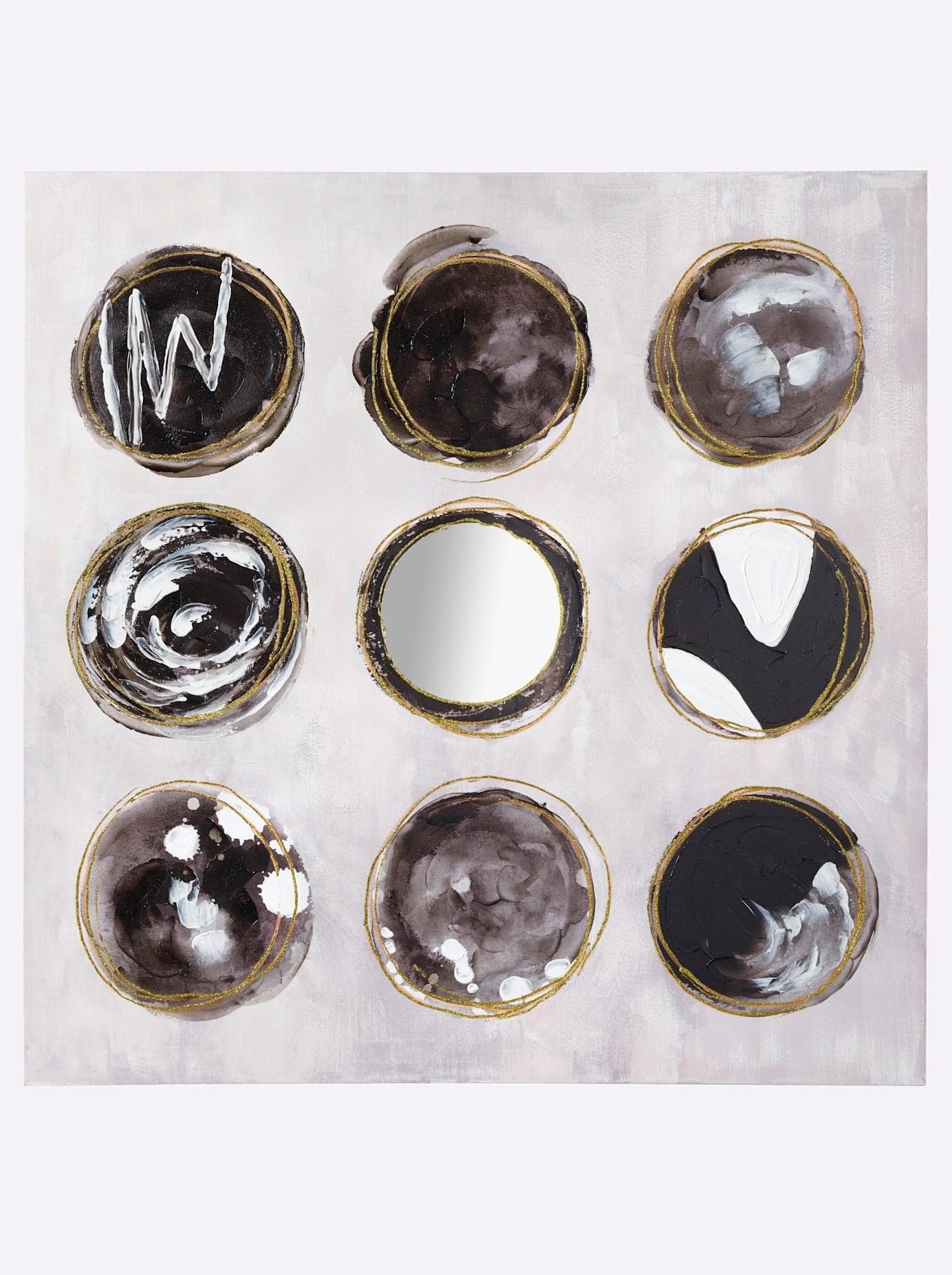 Bild HEINE HOME, Schwarz, Kunstdruck mit Spiegel