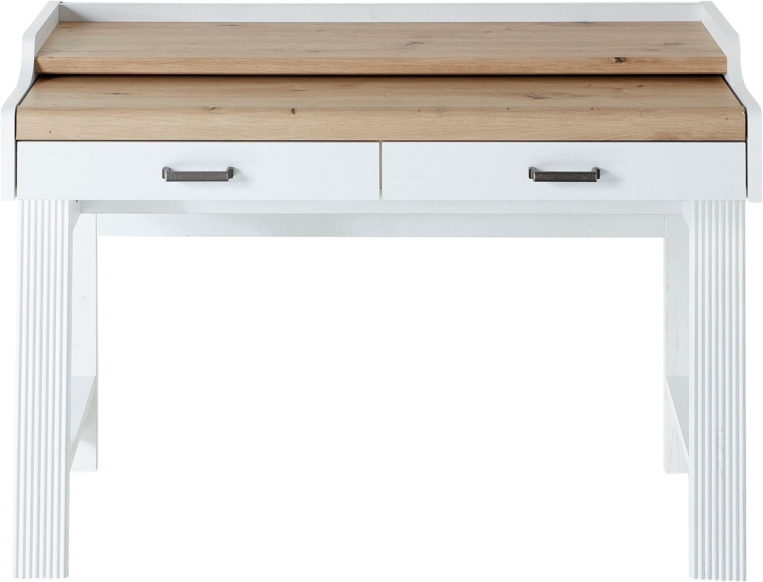 Konsolentisch INNOSTYLE Weiß Pinie Hell Artisan Eiche Ausziehbar