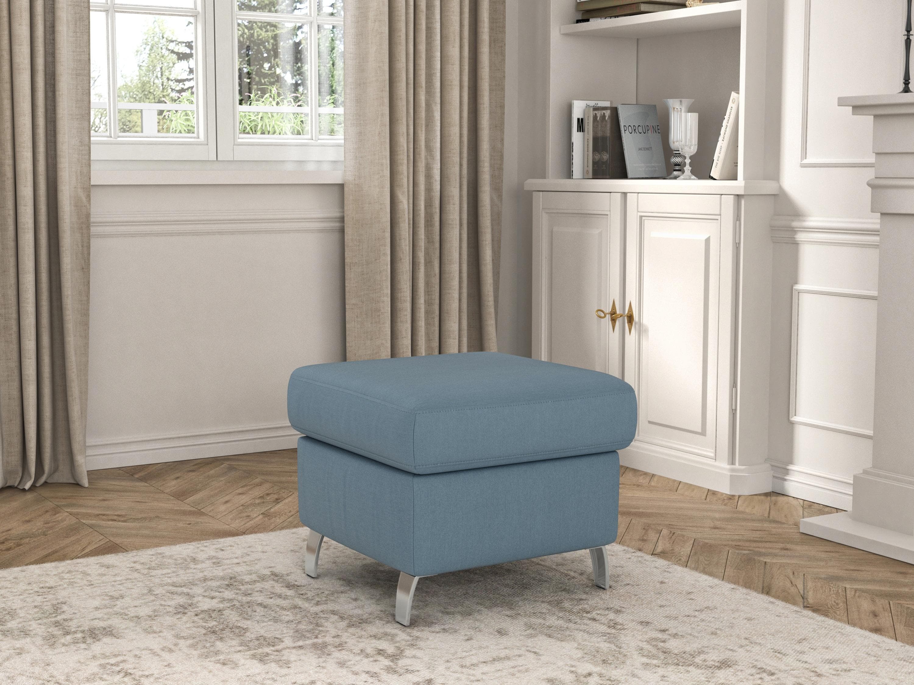 Stauraumhocker SIT & MORE Visby Hellblau Soft clean