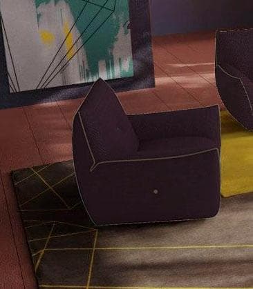 EGOITALIANO Yuki Sessel Rot/Grau Microfaser