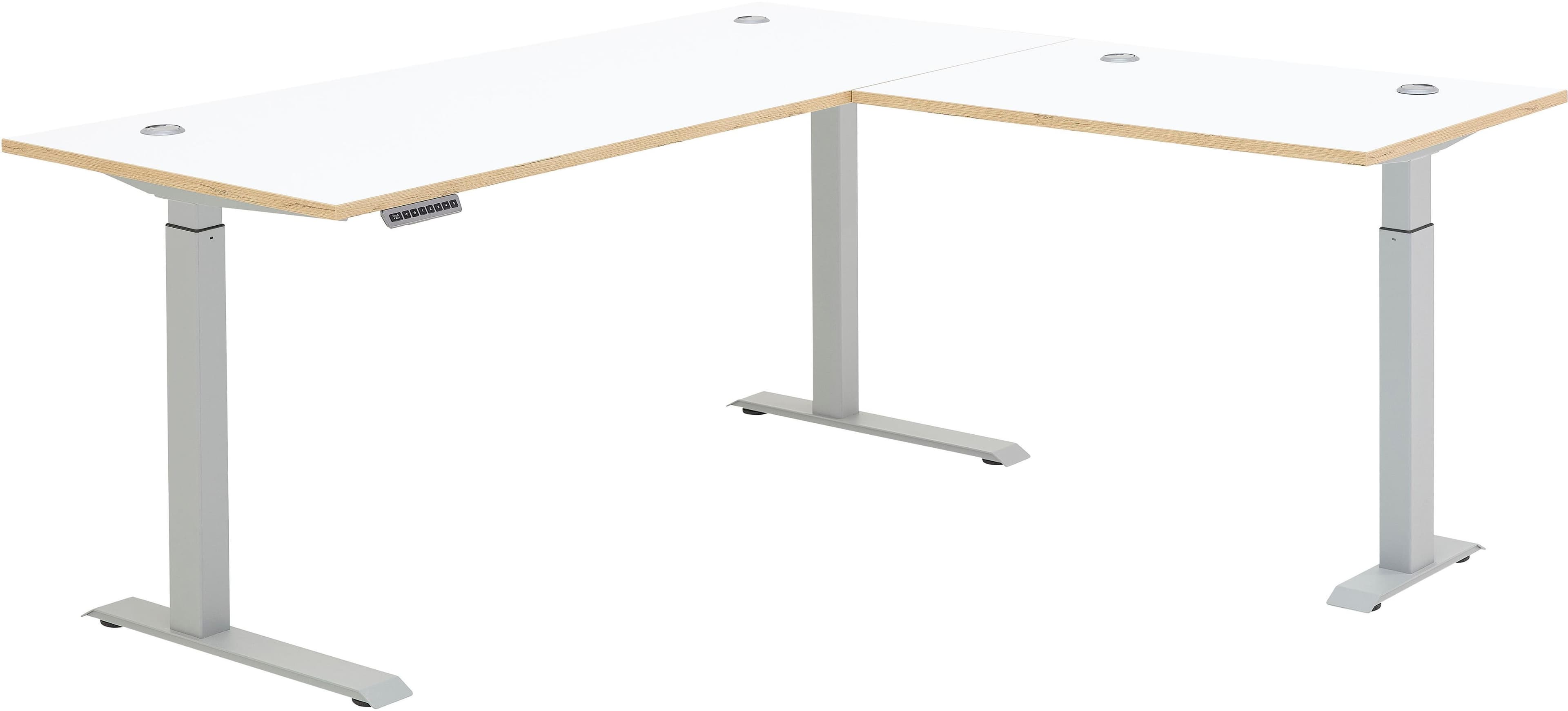 Innostyle Memphis Eckschreibtisch Artisan Eiche Höhenverstellbar