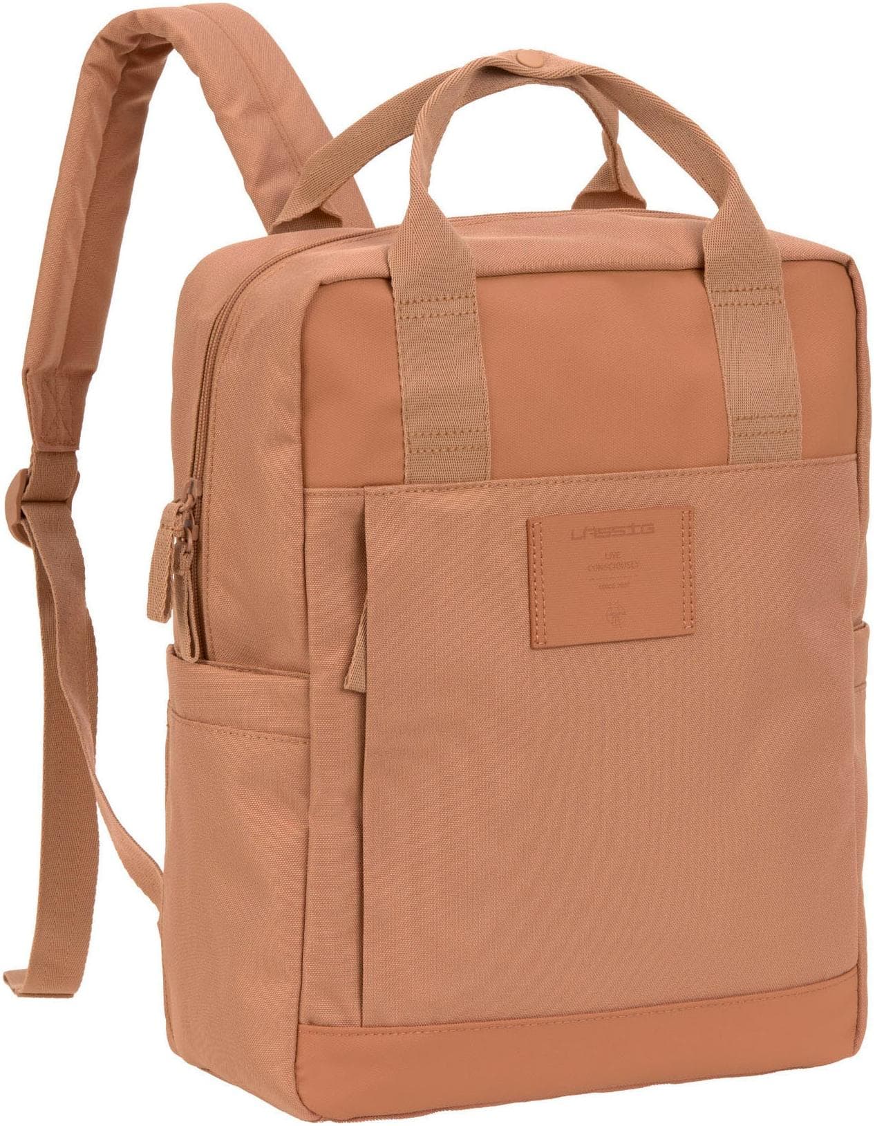 LÄSSIG Vividal Wickelrucksack Braun Polyester