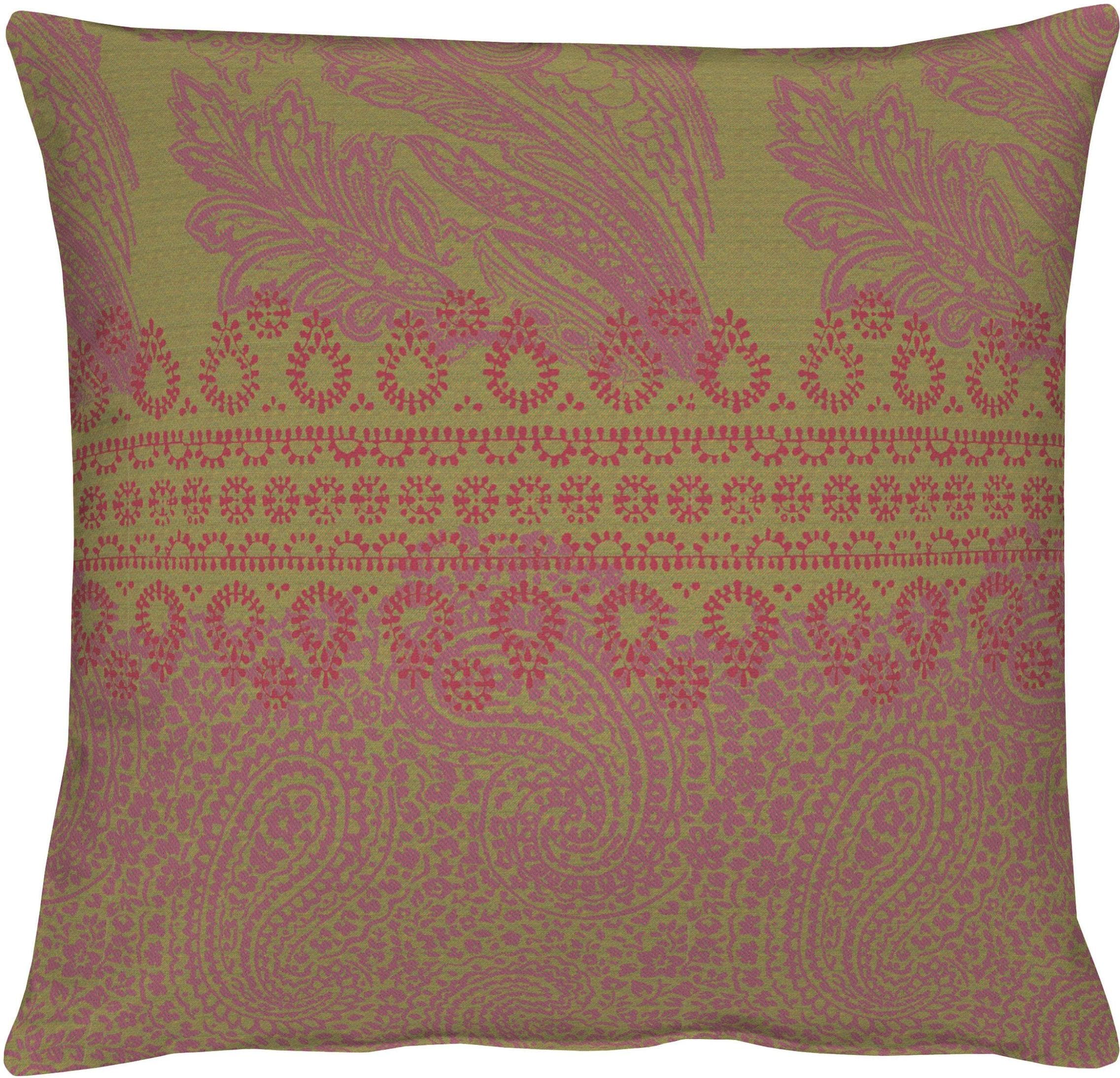 APELT Dekokissen Paisley Grün Beere Gemustert 46x46cm