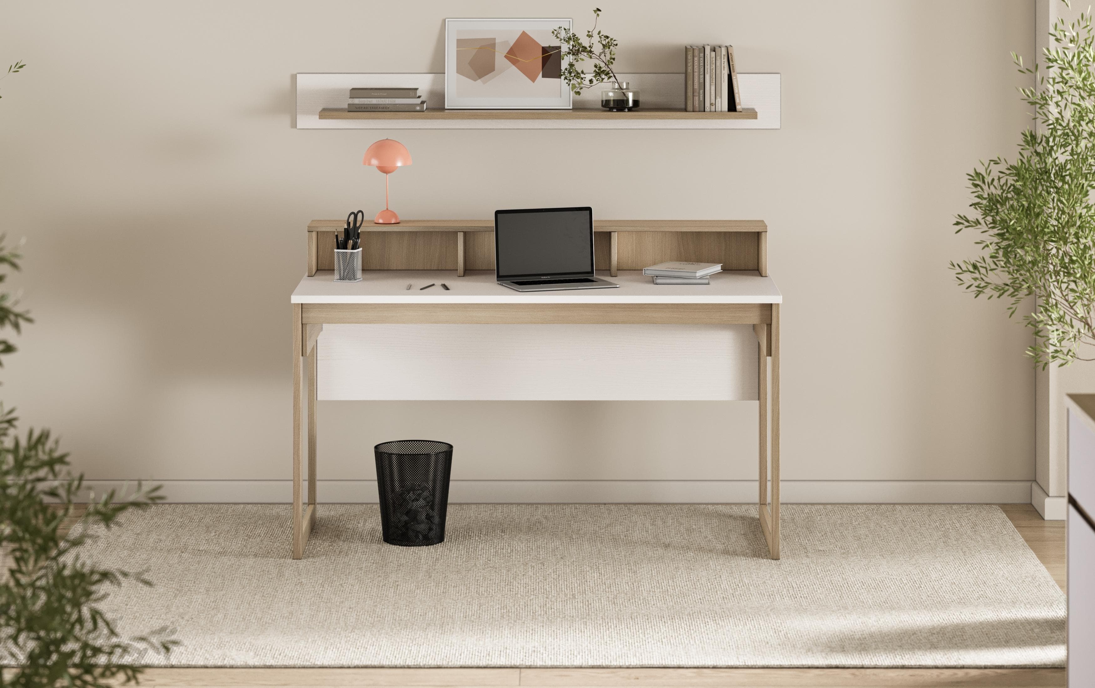 Home Affaire Büromöbel-Set Stranda weiß skandi eiche