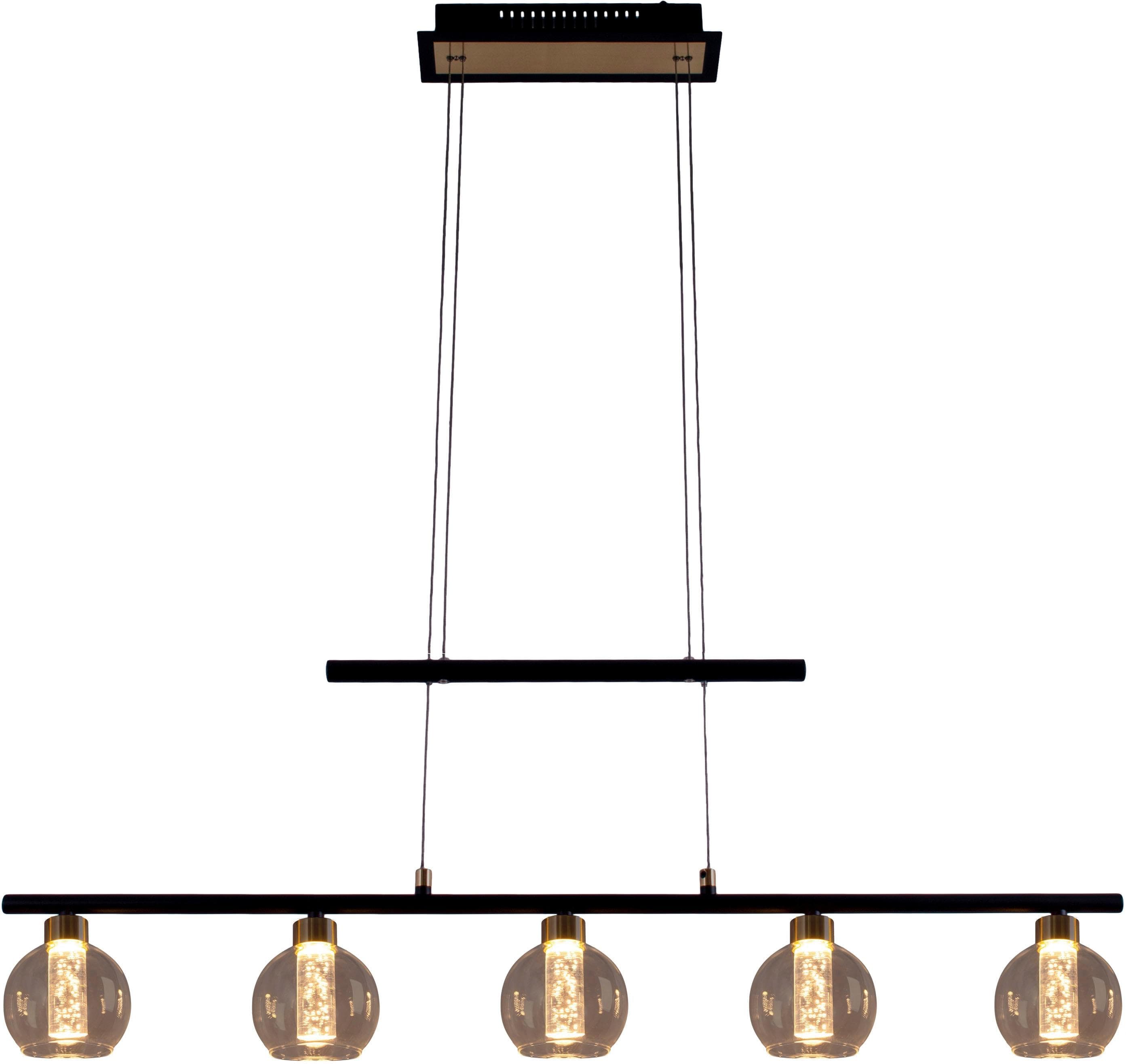 NÄVE LED Pendelleuchte Brass 5-flammig Schwarz